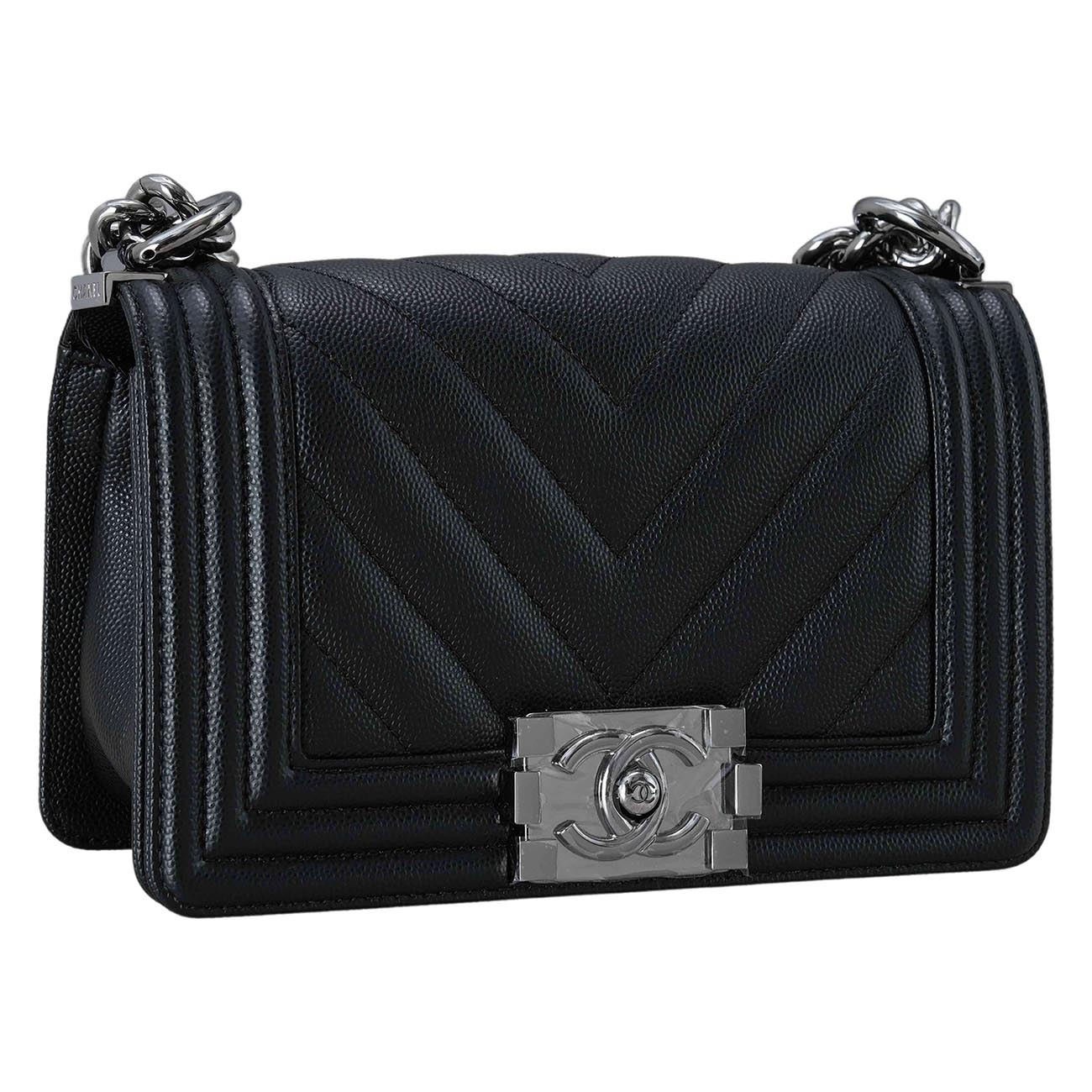 CHANEL(USED)샤넬 보이샤넬 쉐브론 캐비어 스몰