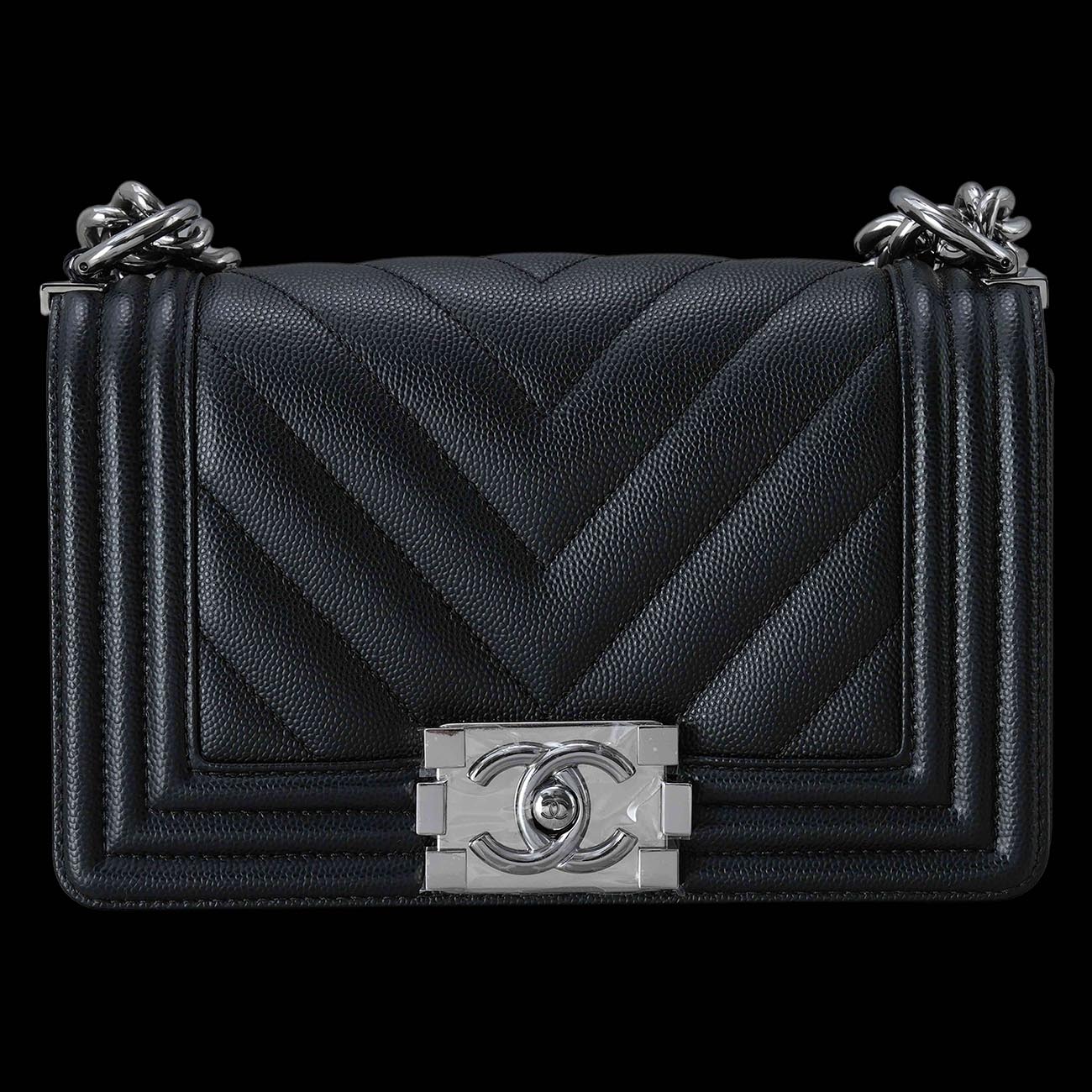 CHANEL(USED)샤넬 보이샤넬 쉐브론 캐비어 스몰