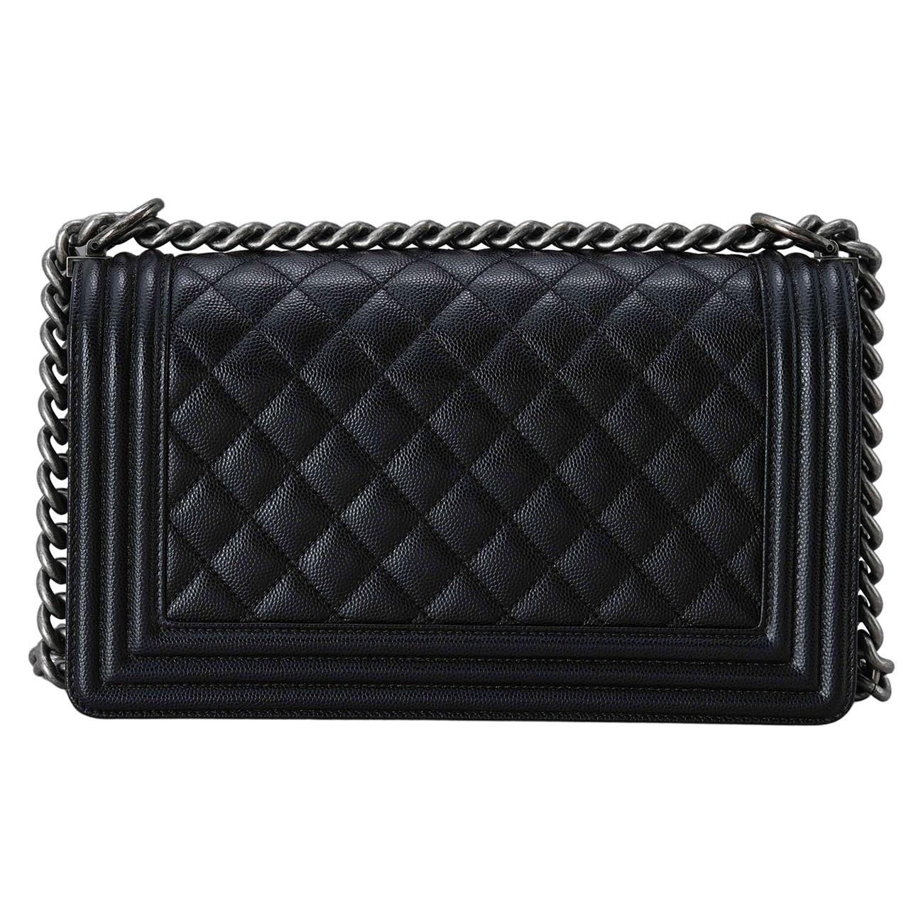 CHANEL(USED)샤넬 보이샤넬 캐비어 미듐 플랩백