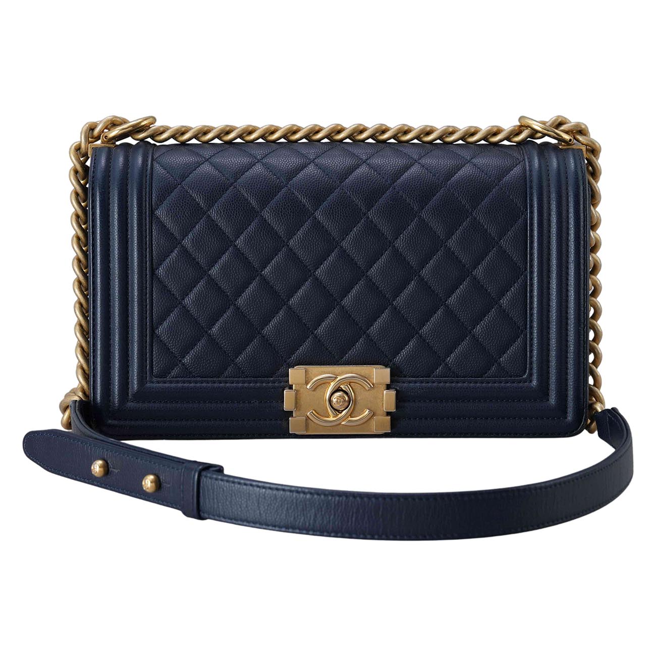 CHANEL(USED)샤넬 캐비어 보이샤넬 미듐 플랩백