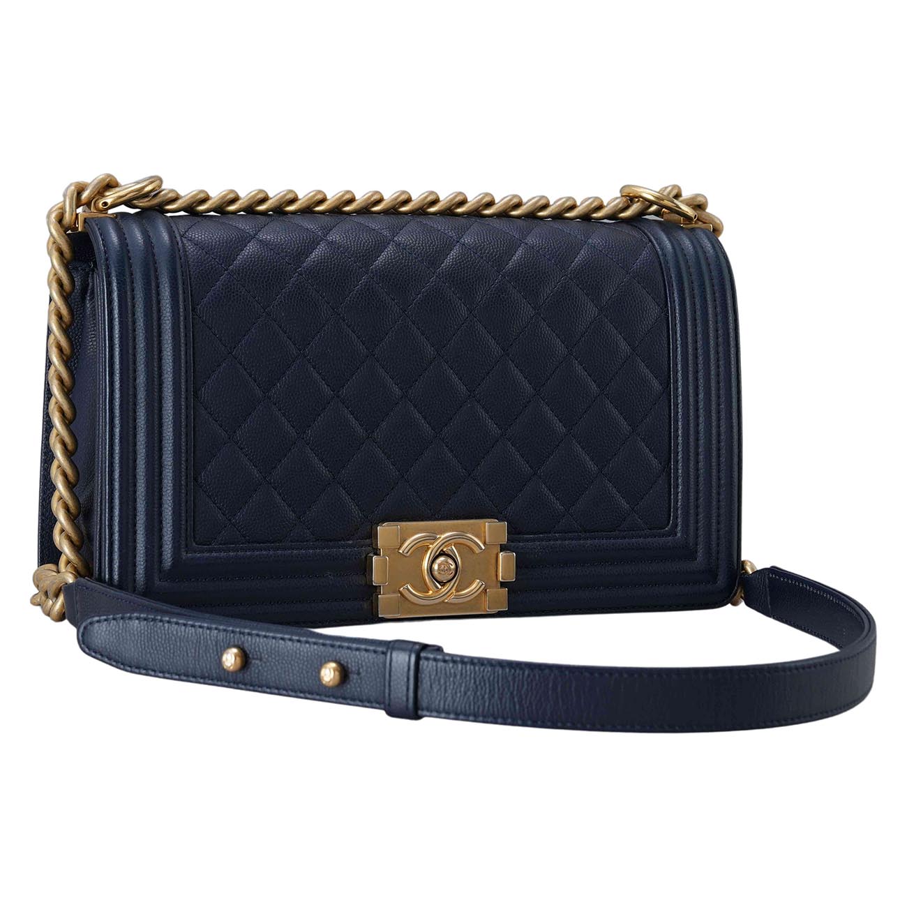 CHANEL(USED)샤넬 캐비어 보이샤넬 미듐 플랩백