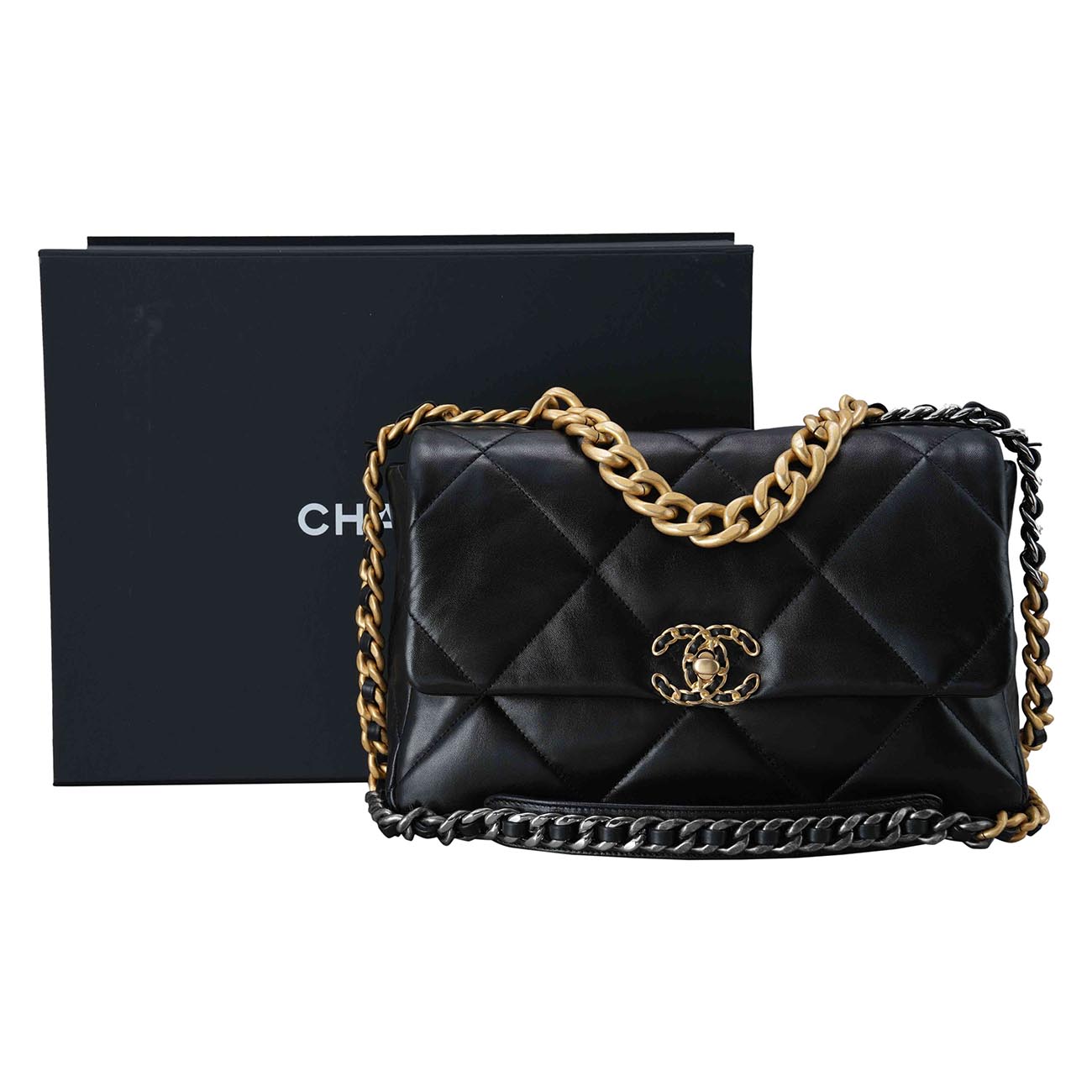 CHANEL(USED)샤넬 램스킨 19백 라지