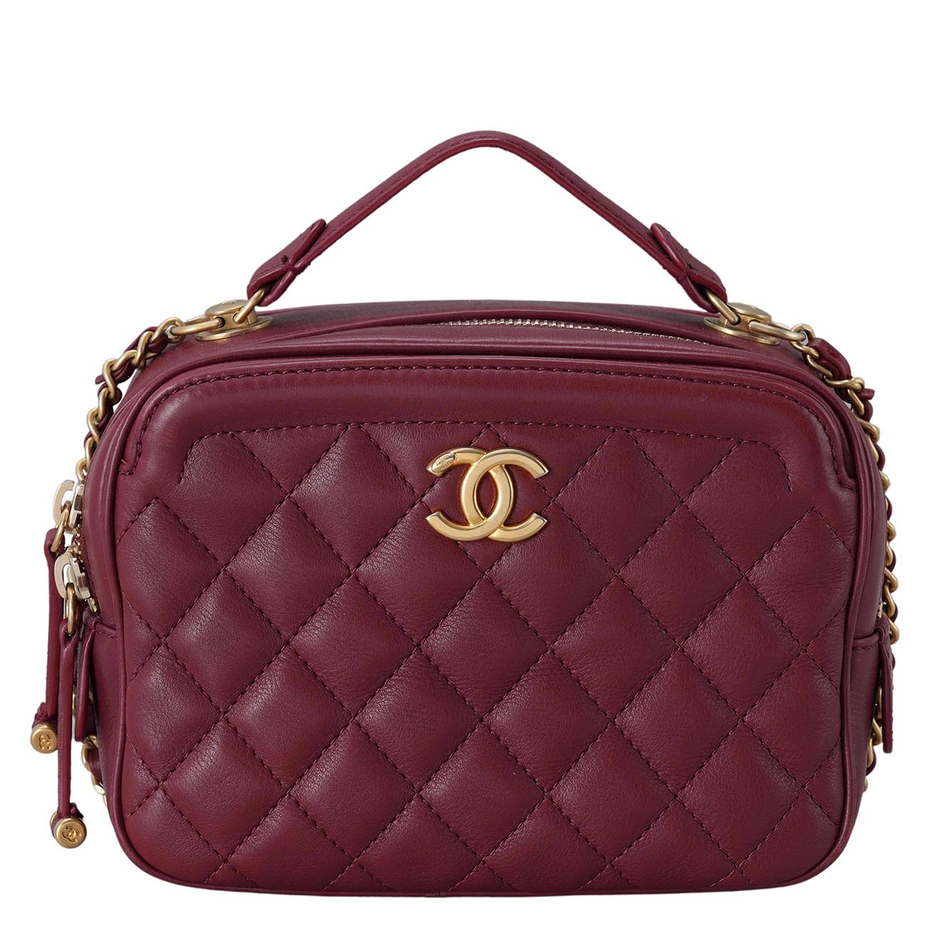 CHANEL(USED)샤넬 코스메틱 탑핸들 백