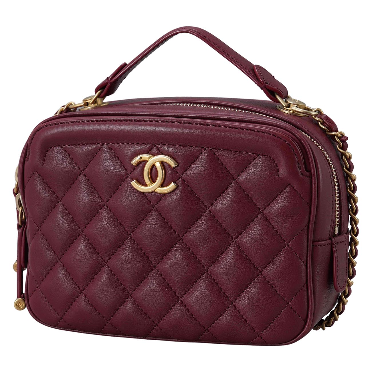 CHANEL(USED)샤넬 코스메틱 탑핸들 백