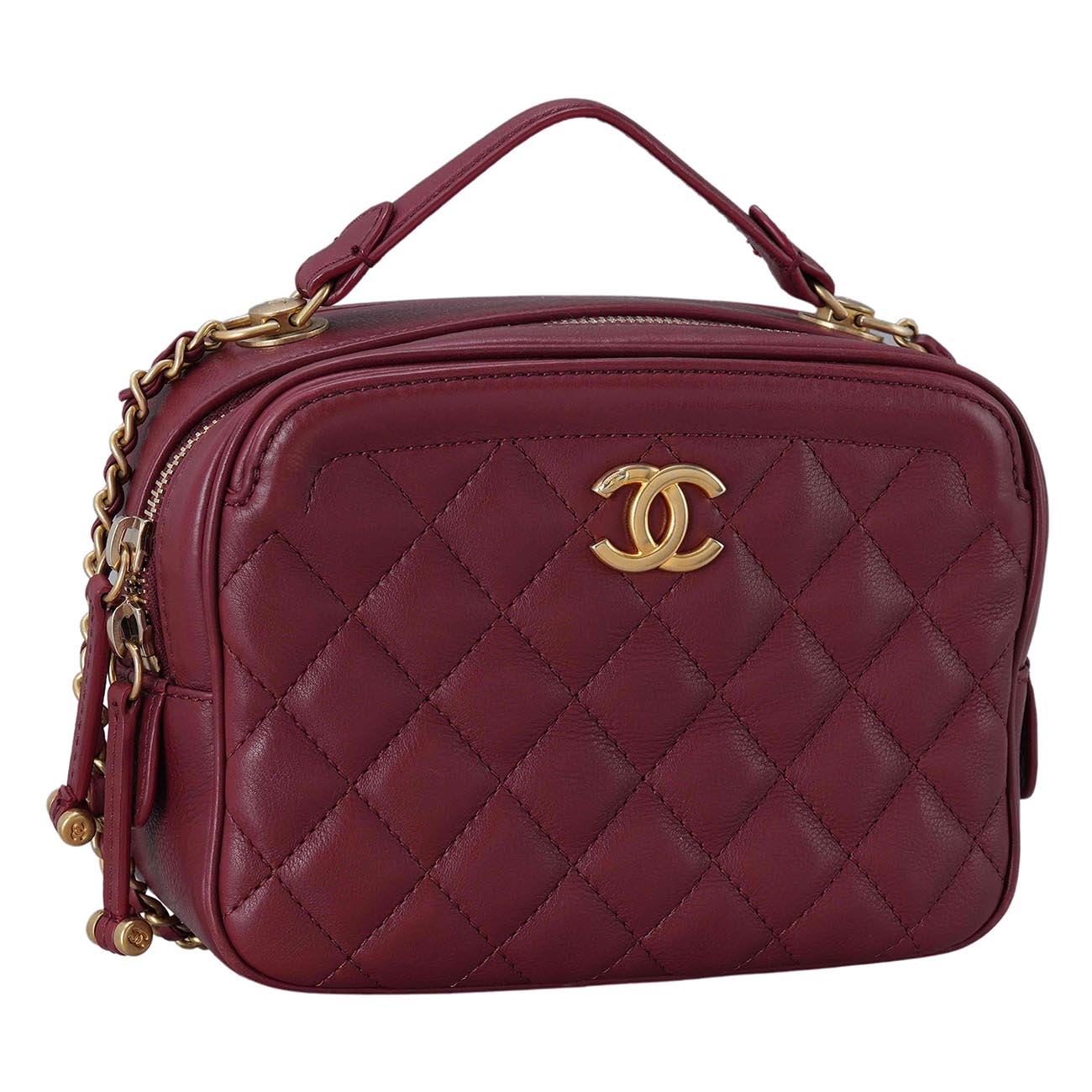 CHANEL(USED)샤넬 코스메틱 탑핸들 백