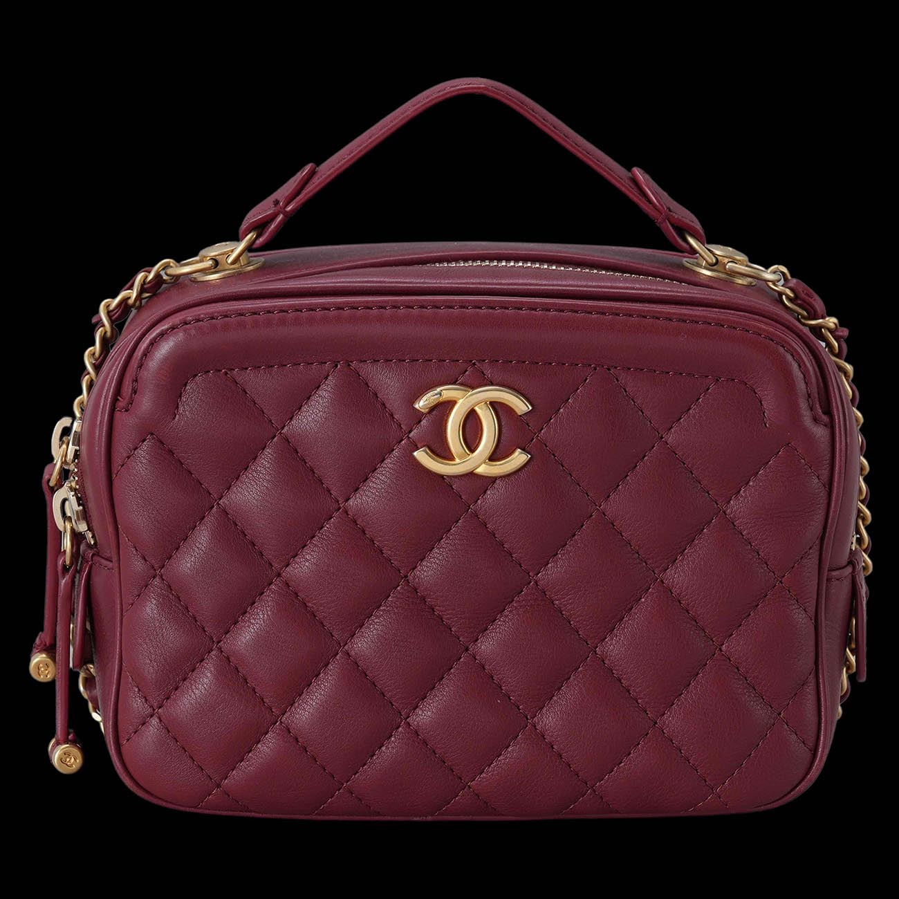 CHANEL(USED)샤넬 코스메틱 탑핸들 백
