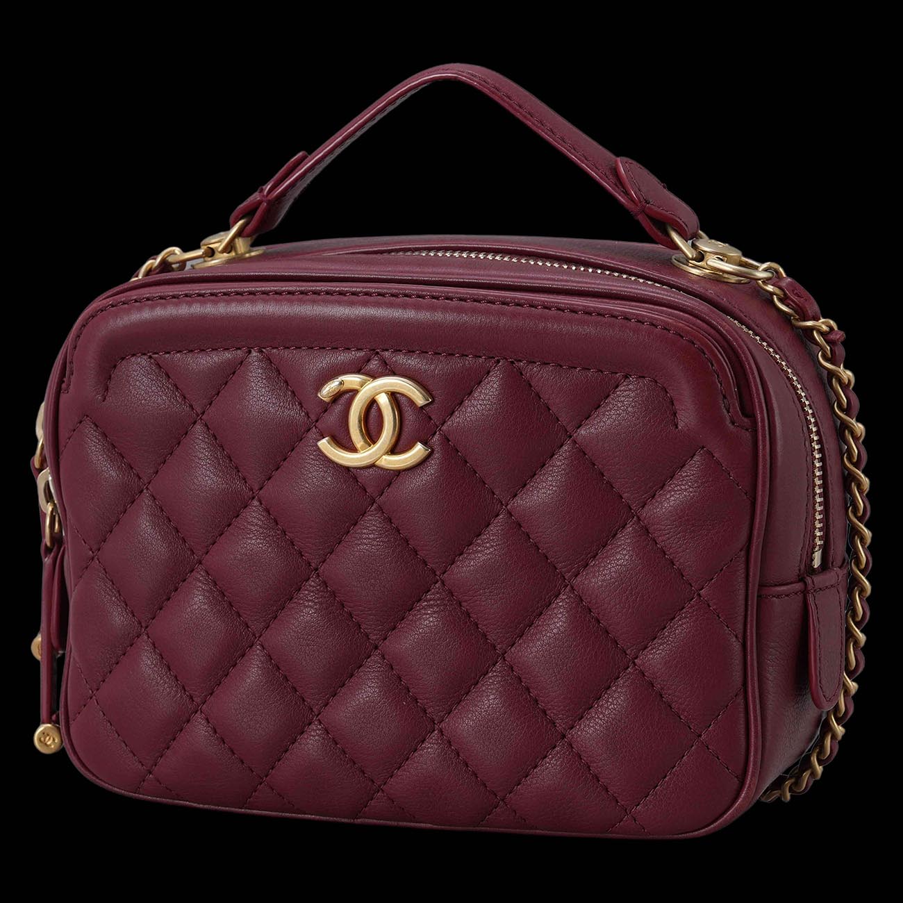CHANEL(USED)샤넬 코스메틱 탑핸들 백