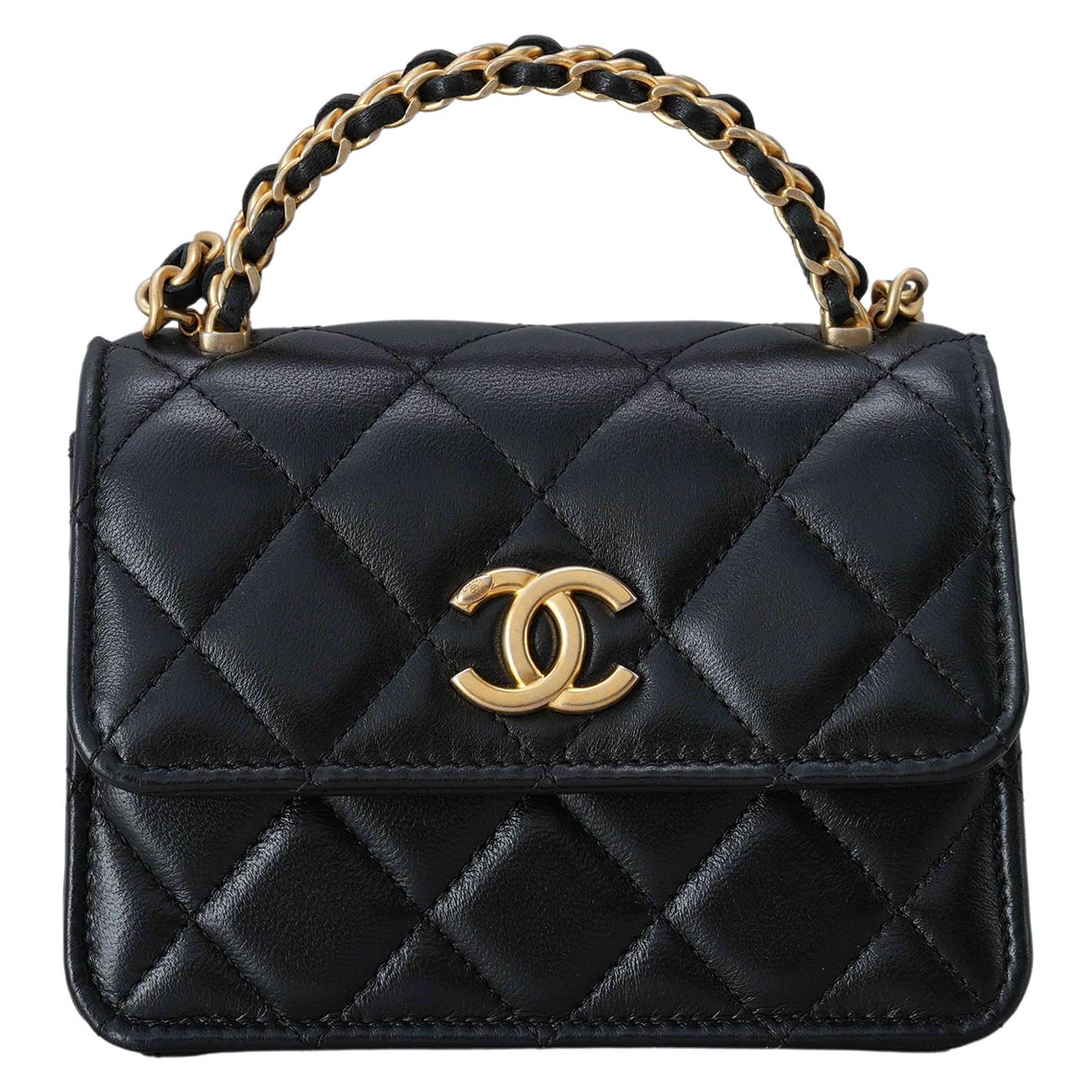 CHANEL(USED)샤넬 AP3010 체인 탑핸들 미니 크로스백 블랙