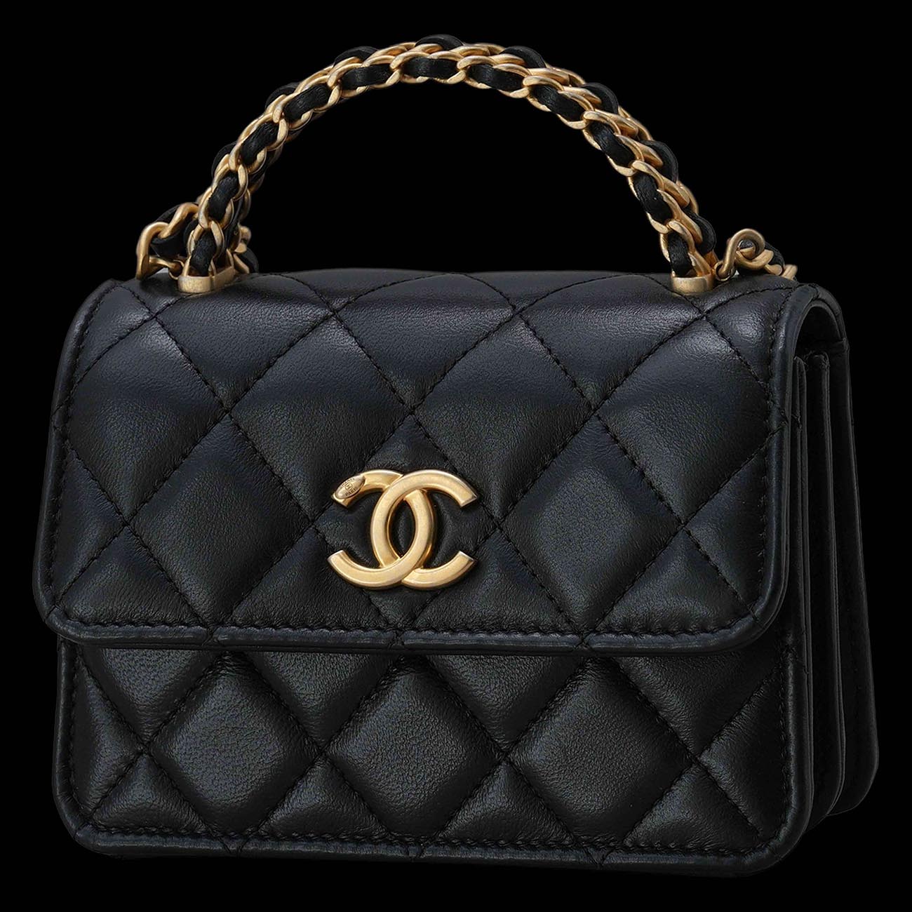 CHANEL(USED)샤넬 AP3010 체인 탑핸들 미니 크로스백 블랙