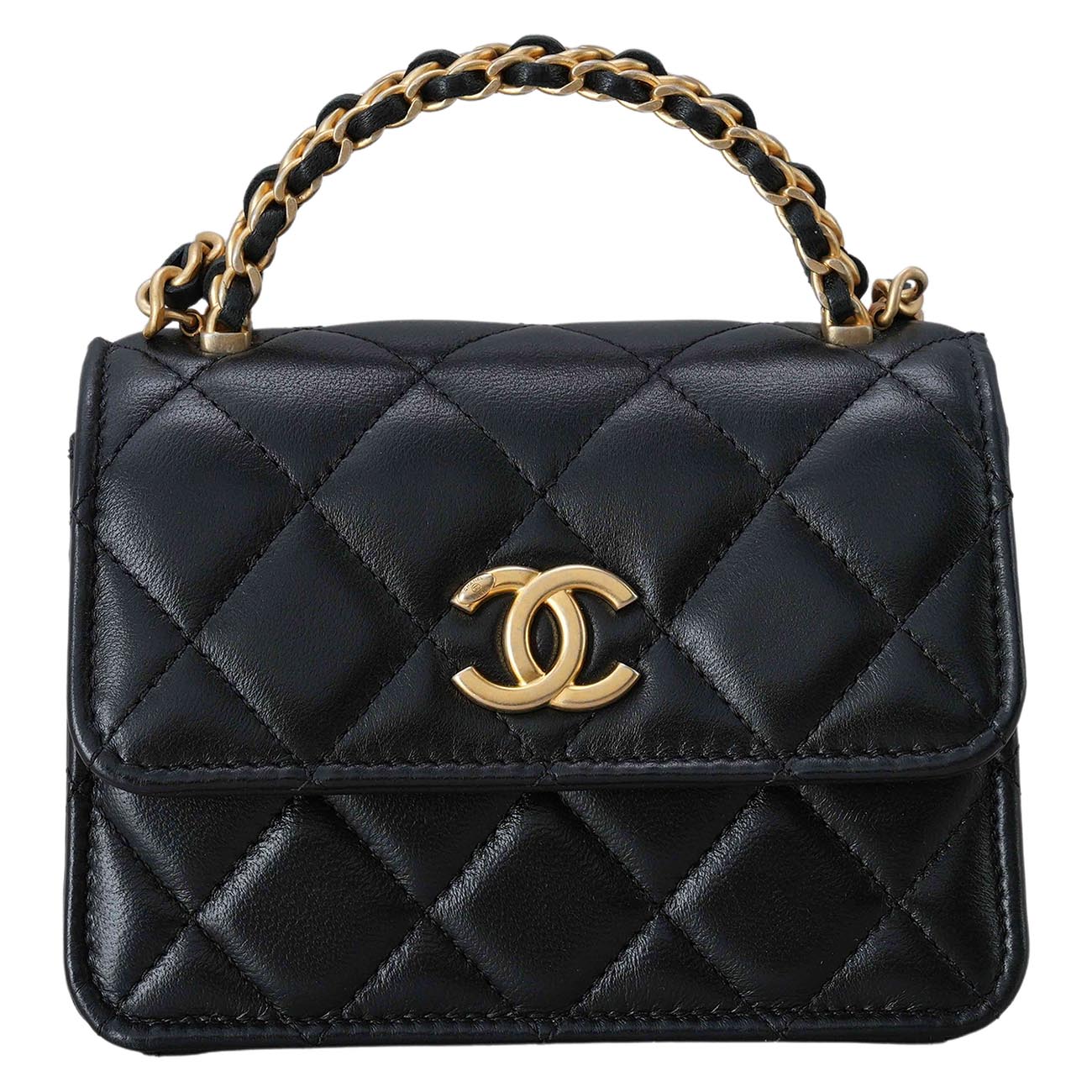 CHANEL(USED)샤넬 AP3010 체인 탑핸들 미니 크로스백 블랙