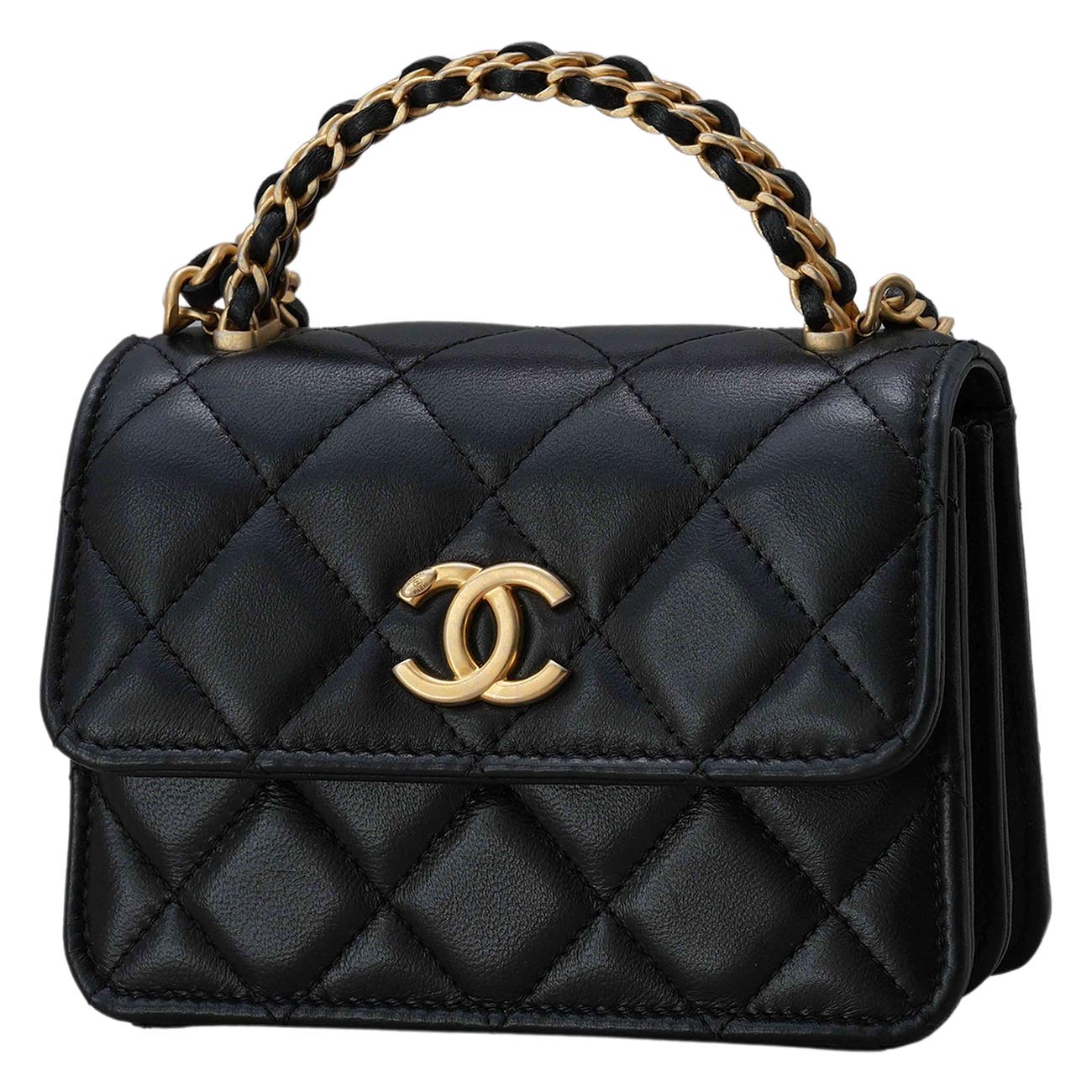 CHANEL(USED)샤넬 AP3010 체인 탑핸들 미니 크로스백 블랙