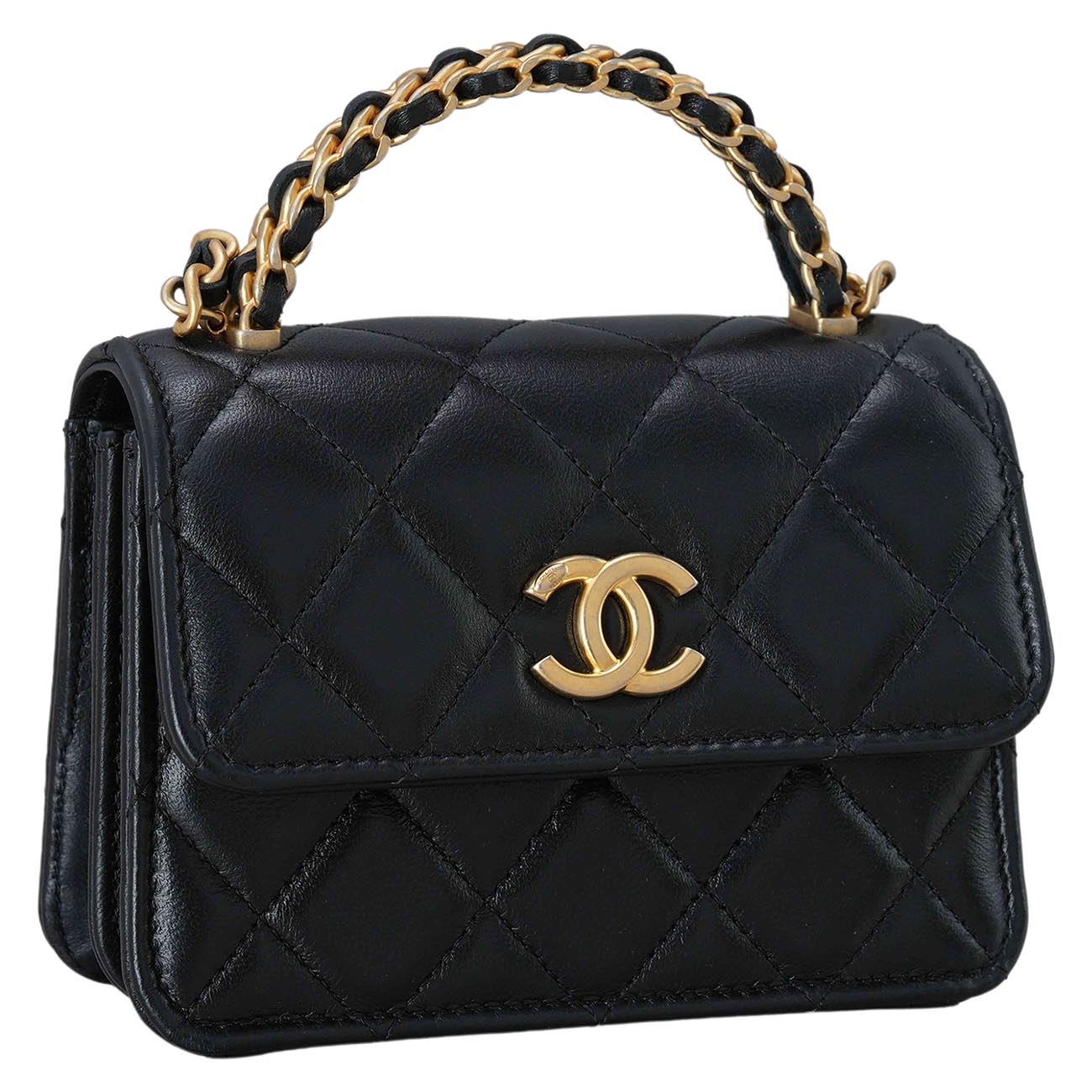 CHANEL(USED)샤넬 AP3010 체인 탑핸들 미니 크로스백 블랙