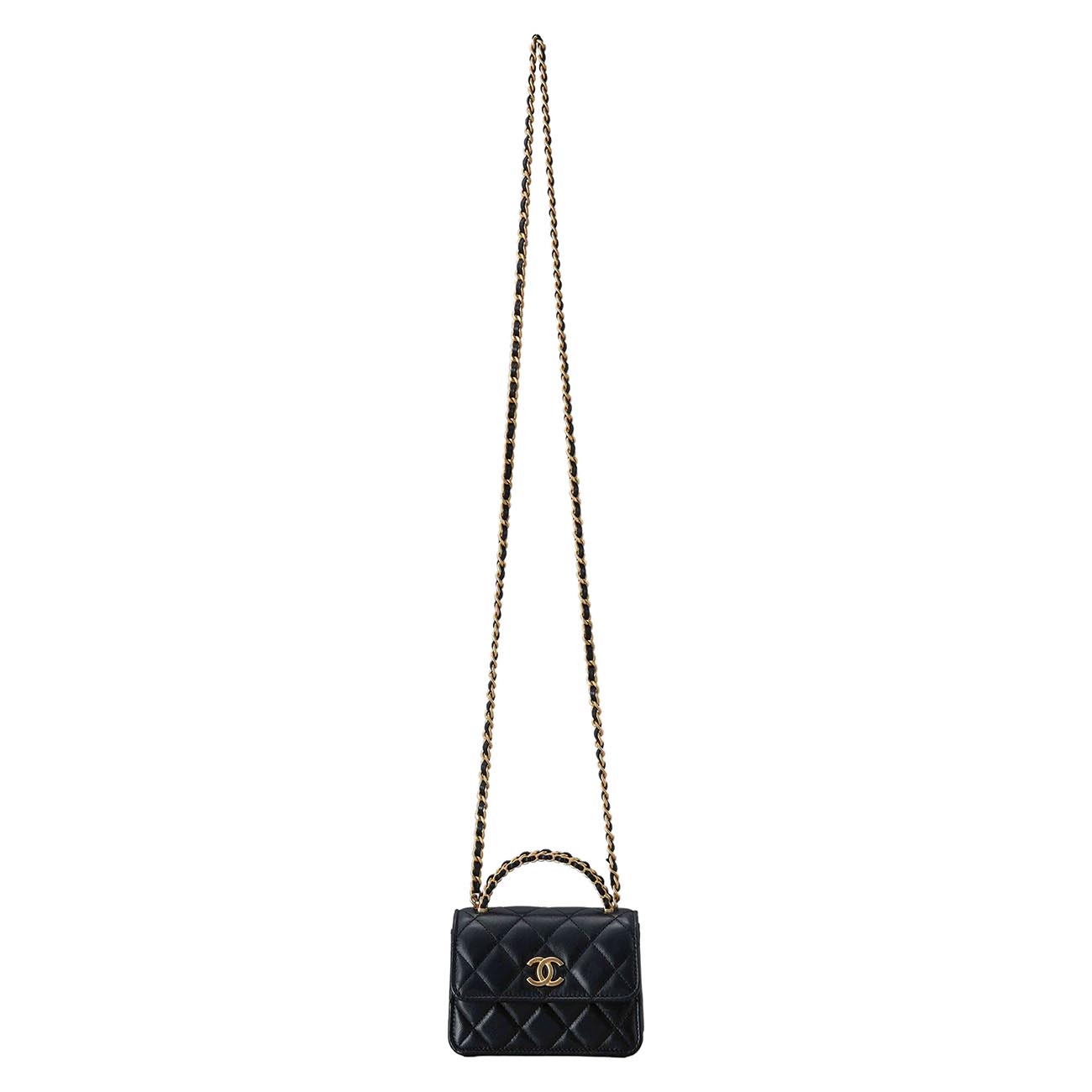 CHANEL(USED)샤넬 AP3010 체인 탑핸들 미니 크로스백 블랙