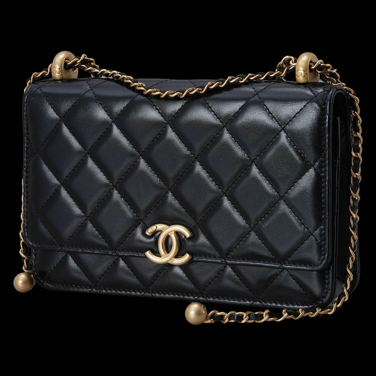 CHANEL(USED)샤넬 AP2289 카프스킨 골든볼 WOC