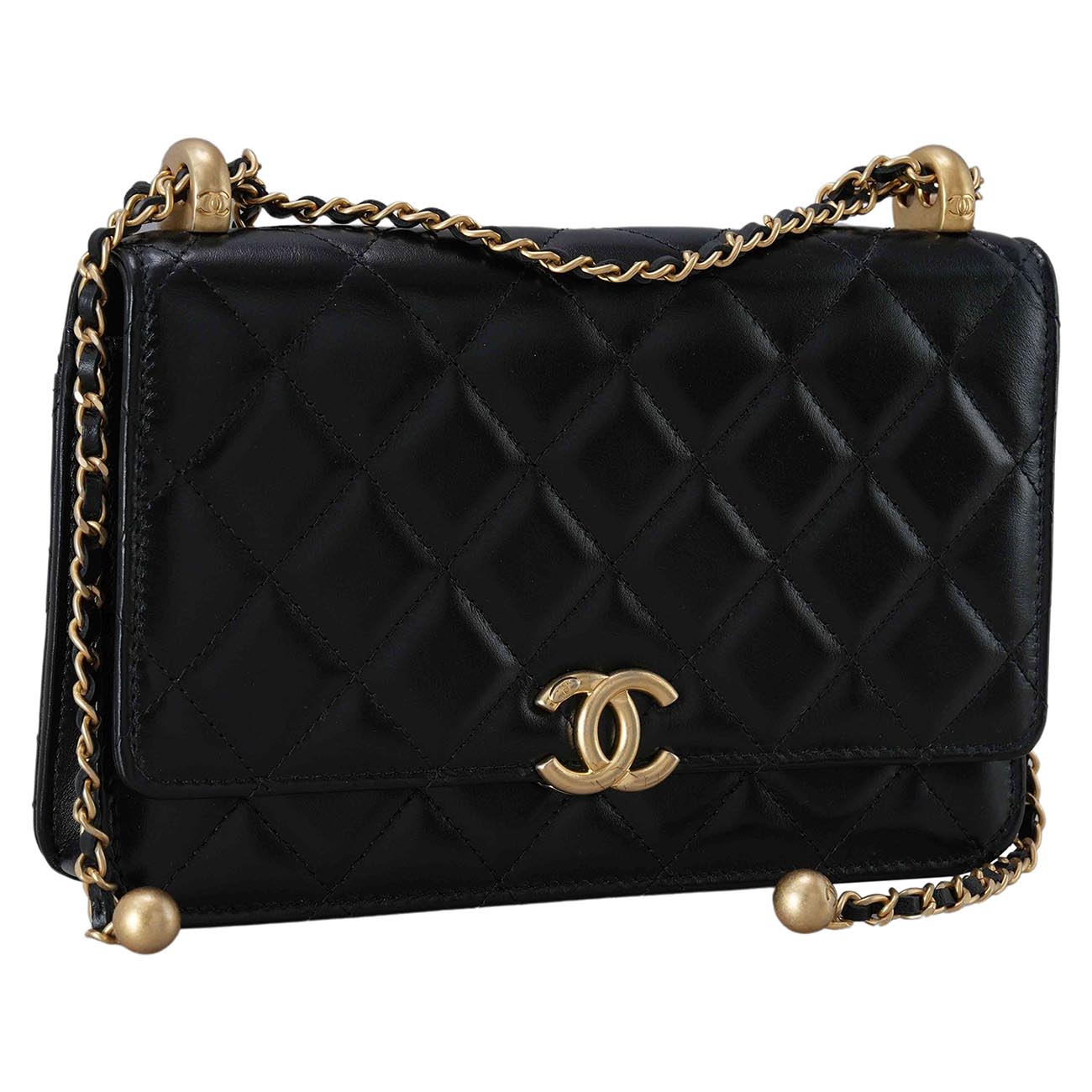 CHANEL(USED)샤넬 AP2289 카프스킨 골든볼 WOC