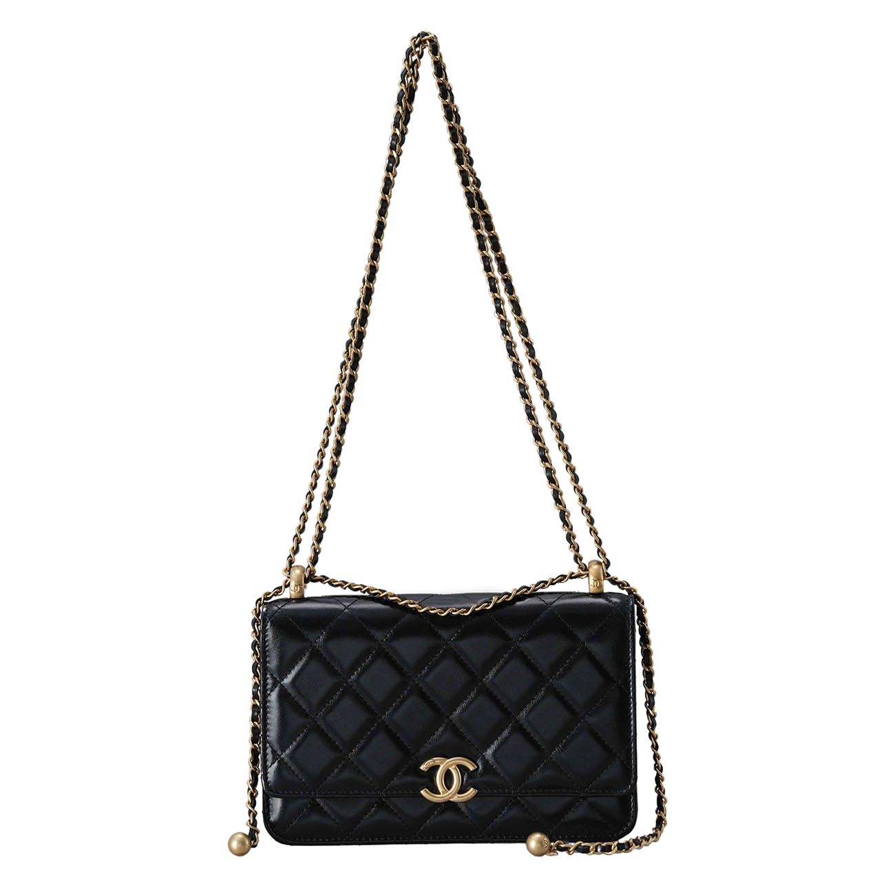 CHANEL(USED)샤넬 AP2289 카프스킨 골든볼 WOC