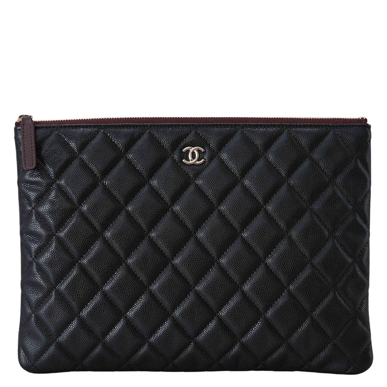 CHANEL(USED)샤넬 클래식 캐비어 클러치 뉴미듐