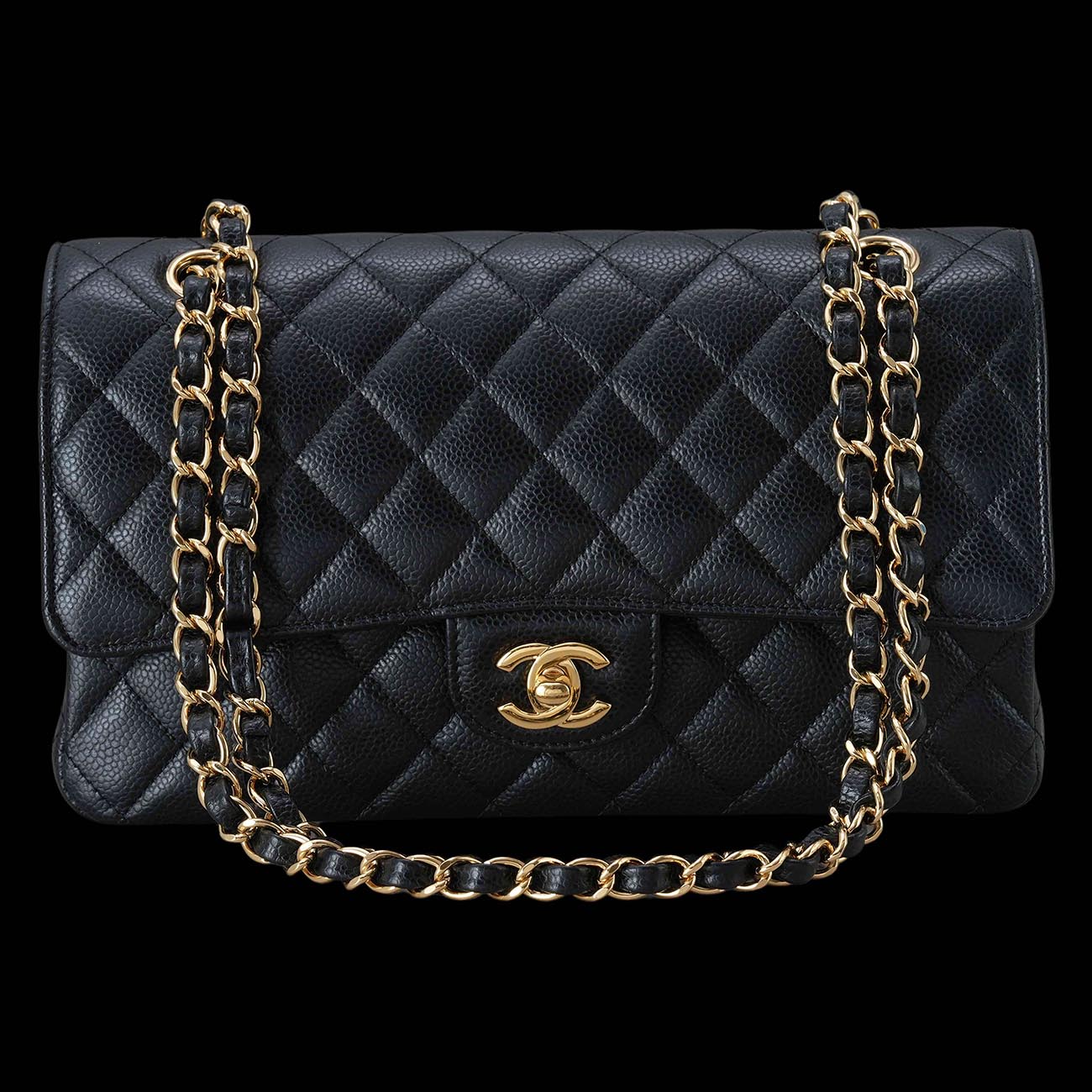 CHANEL(USED)샤넬 캐비어 클래식 미듐 플랩백