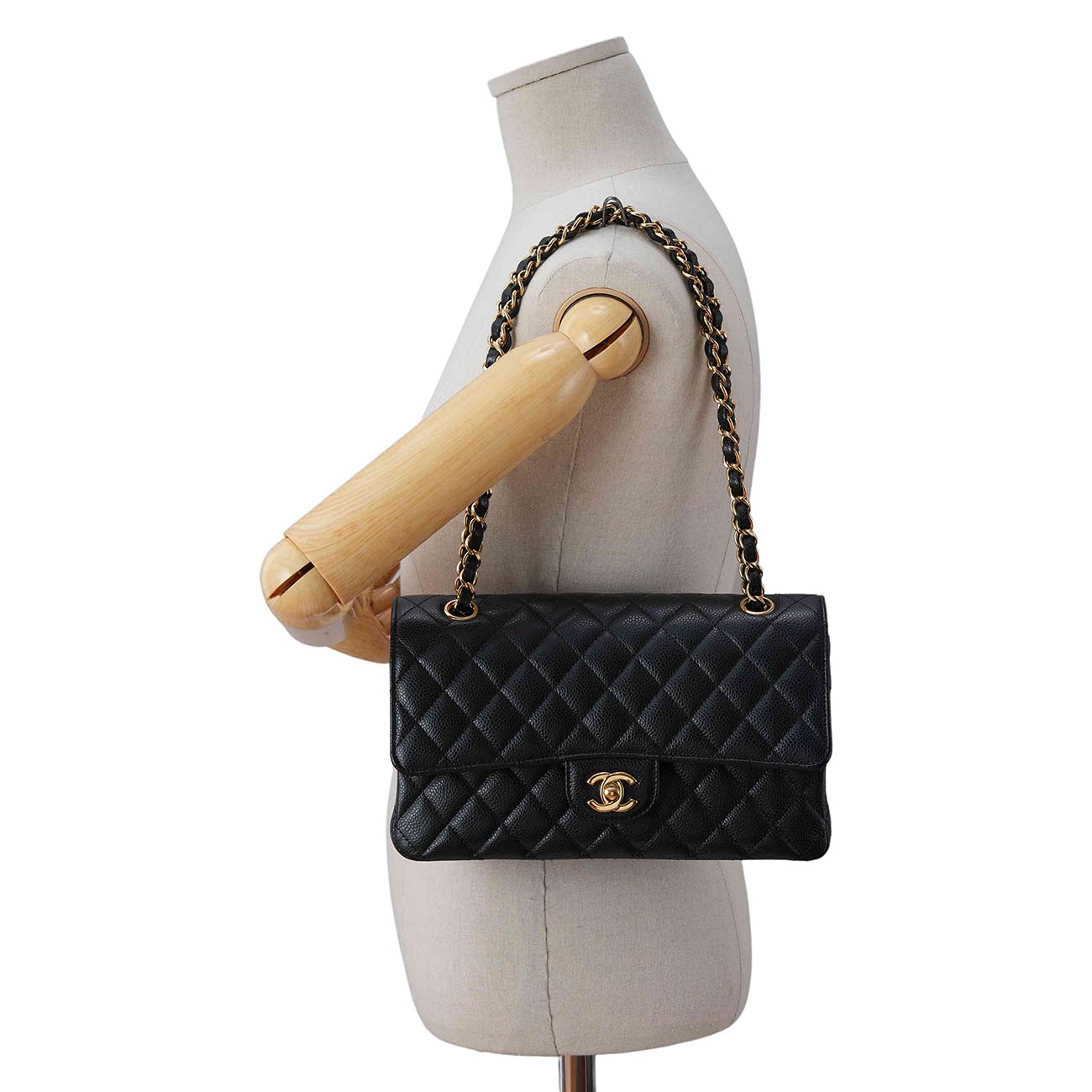 CHANEL(USED)샤넬 캐비어 클래식 미듐 플랩백