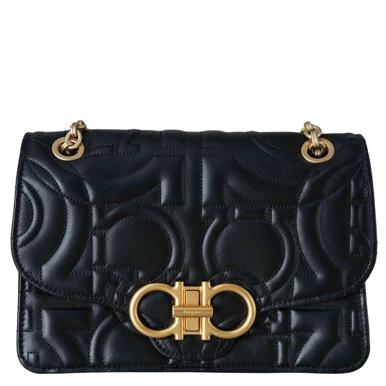 FERRAGAMO(USED)페레가모 간치니 체인 숄더백