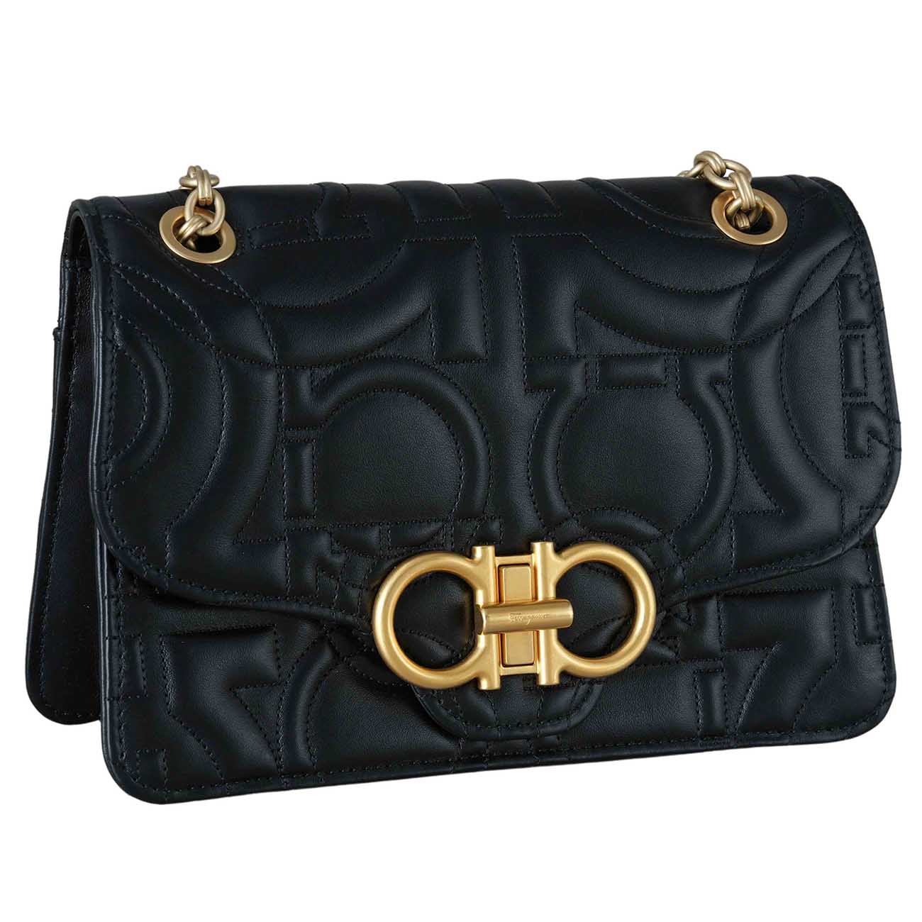 FERRAGAMO(USED)페레가모 간치니 체인 숄더백