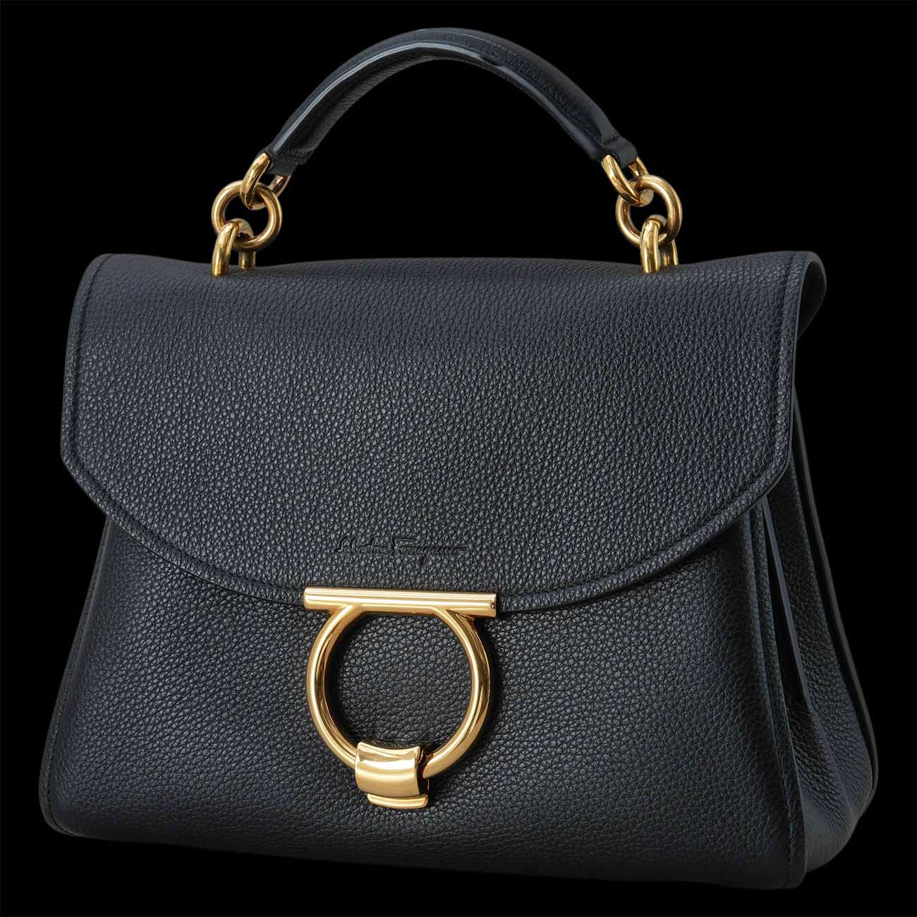 FERRAGAMO(USED)페라가모 21 H493 간치니 마고 탑 핸들 백