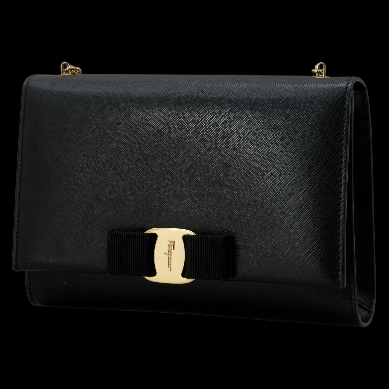 FERRAGAMO(USED)페레가모 바라리본 체인 숄더백