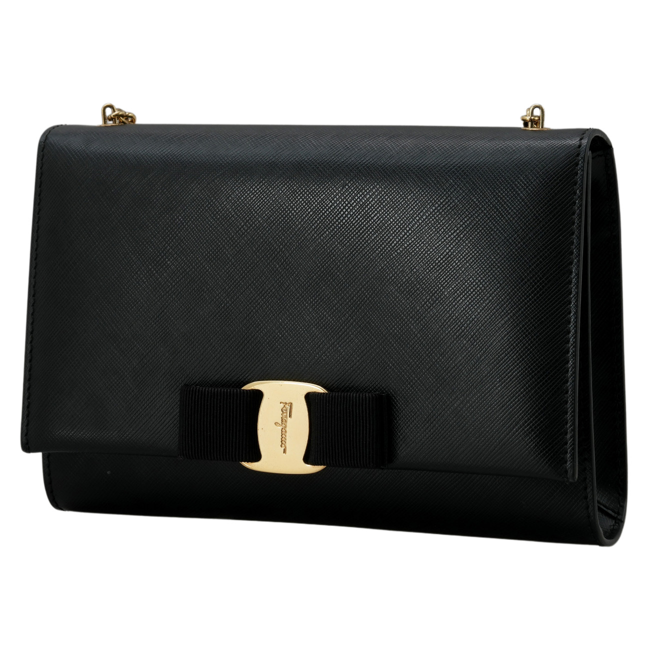 FERRAGAMO(USED)페레가모 바라리본 체인 숄더백