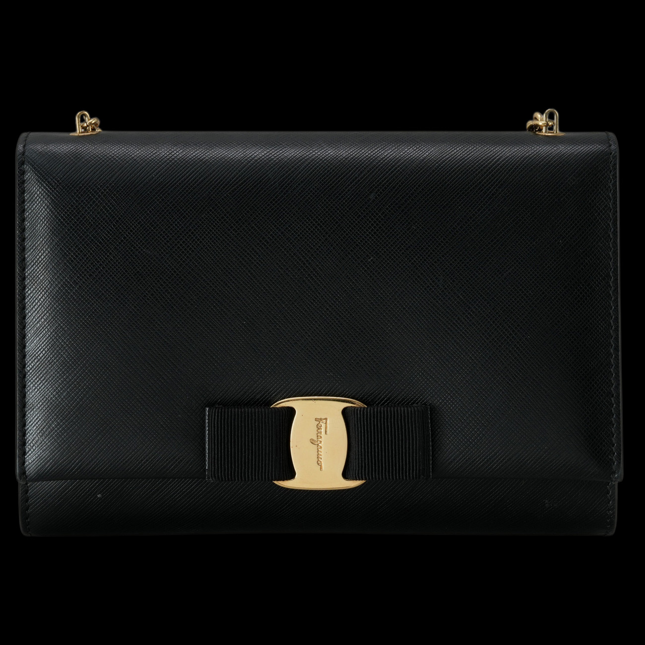 FERRAGAMO(USED)페레가모 바라리본 체인 숄더백