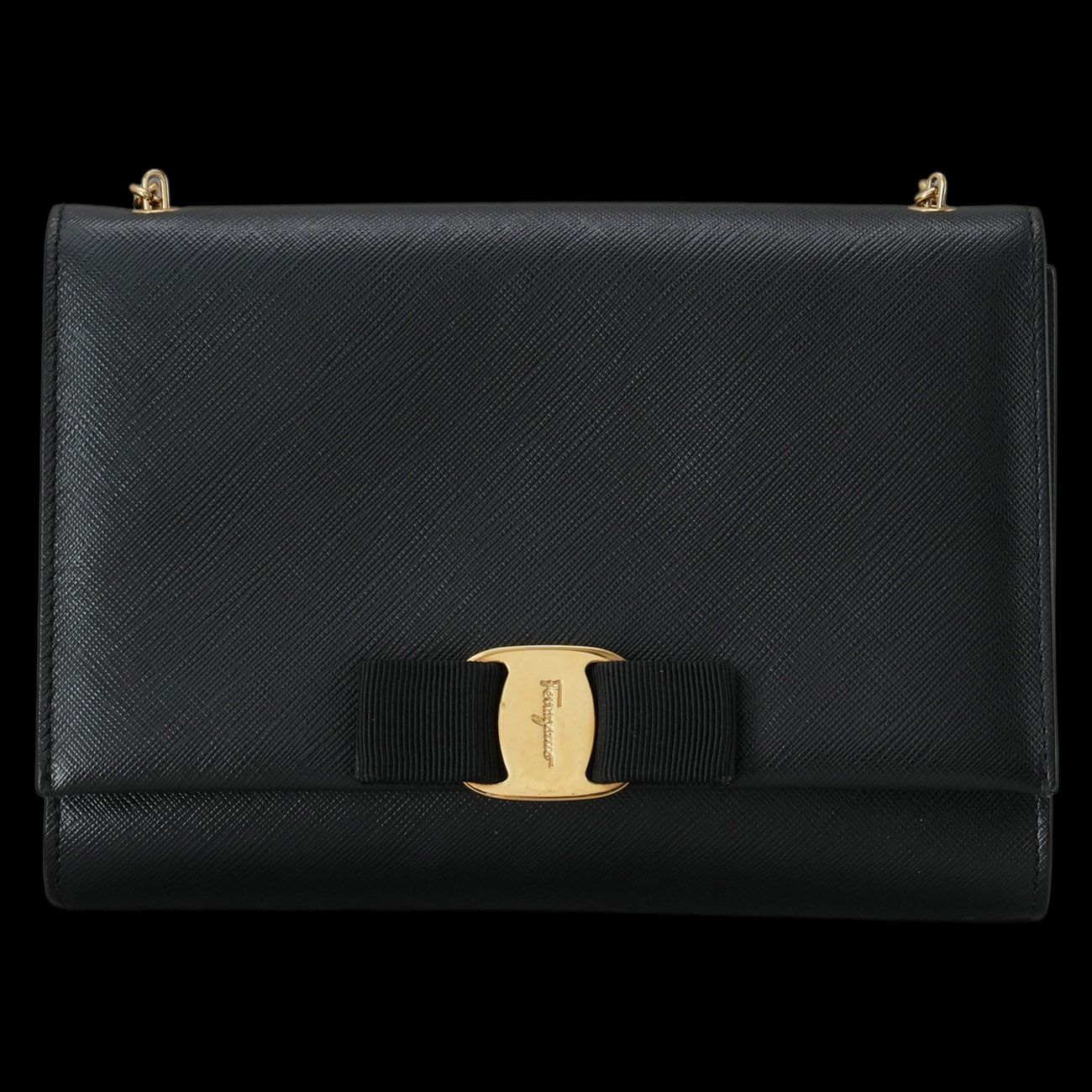 FERRAGAMO(USED)페레가모 바라리본 체인 크로스백