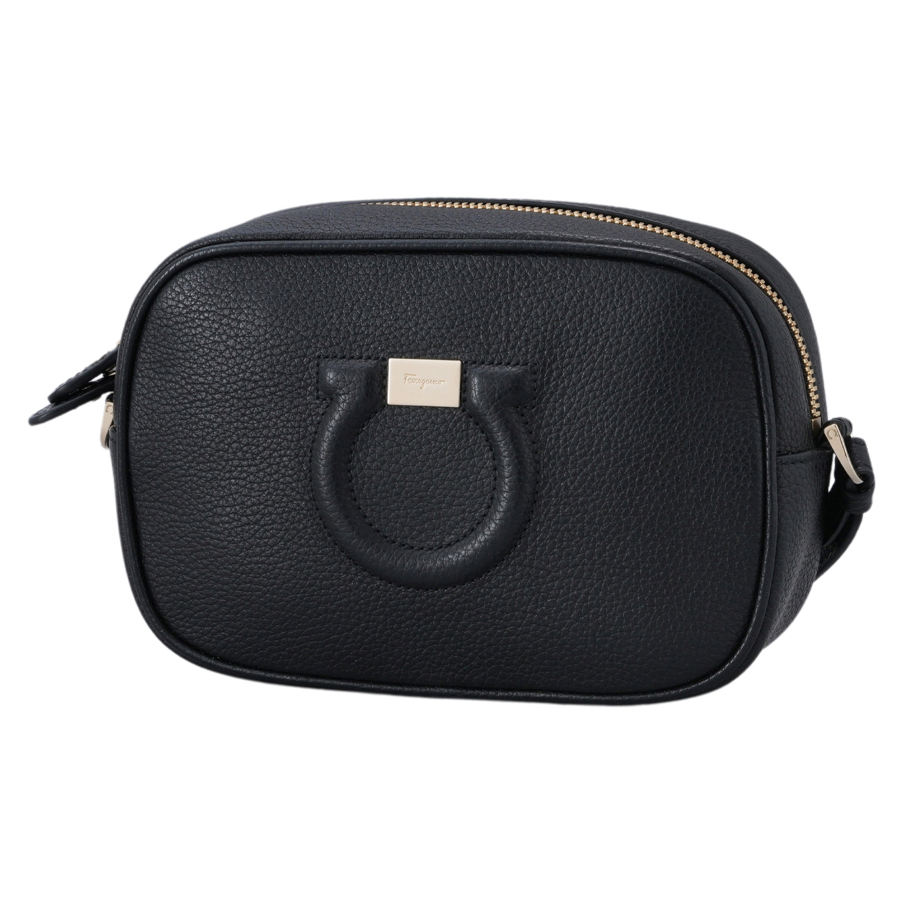 FERRAGAMO(USED)페레가모 시티 간치니 미니 크로스백 블랙