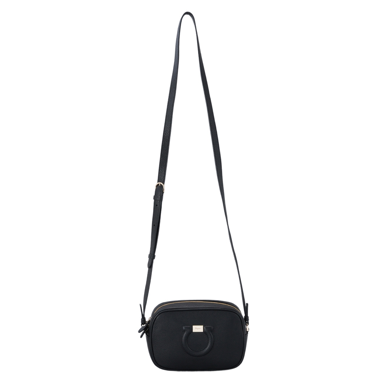 FERRAGAMO(USED)페레가모 시티 간치니 미니 크로스백 블랙