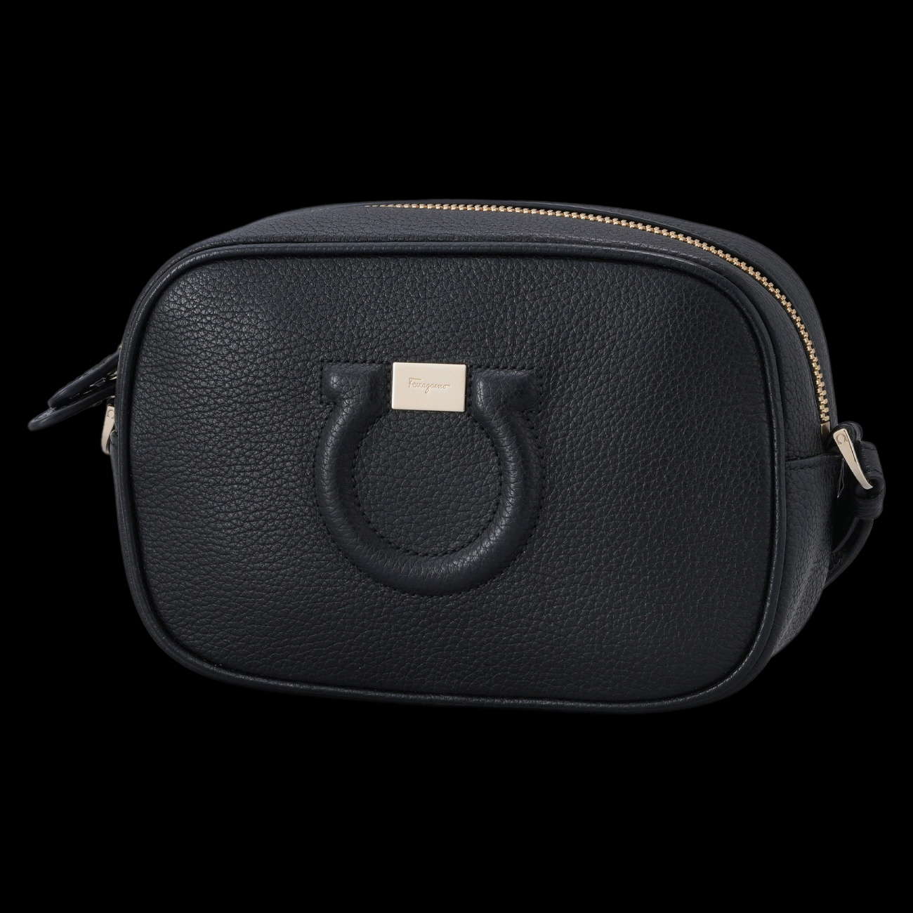 FERRAGAMO(USED)페레가모 시티 간치니 미니 크로스백 블랙