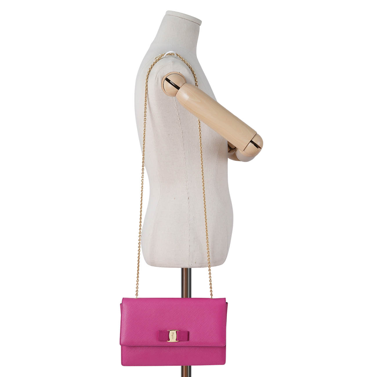 FERRAGAMO(USED)페레가모 간치니 바라리본 체인백