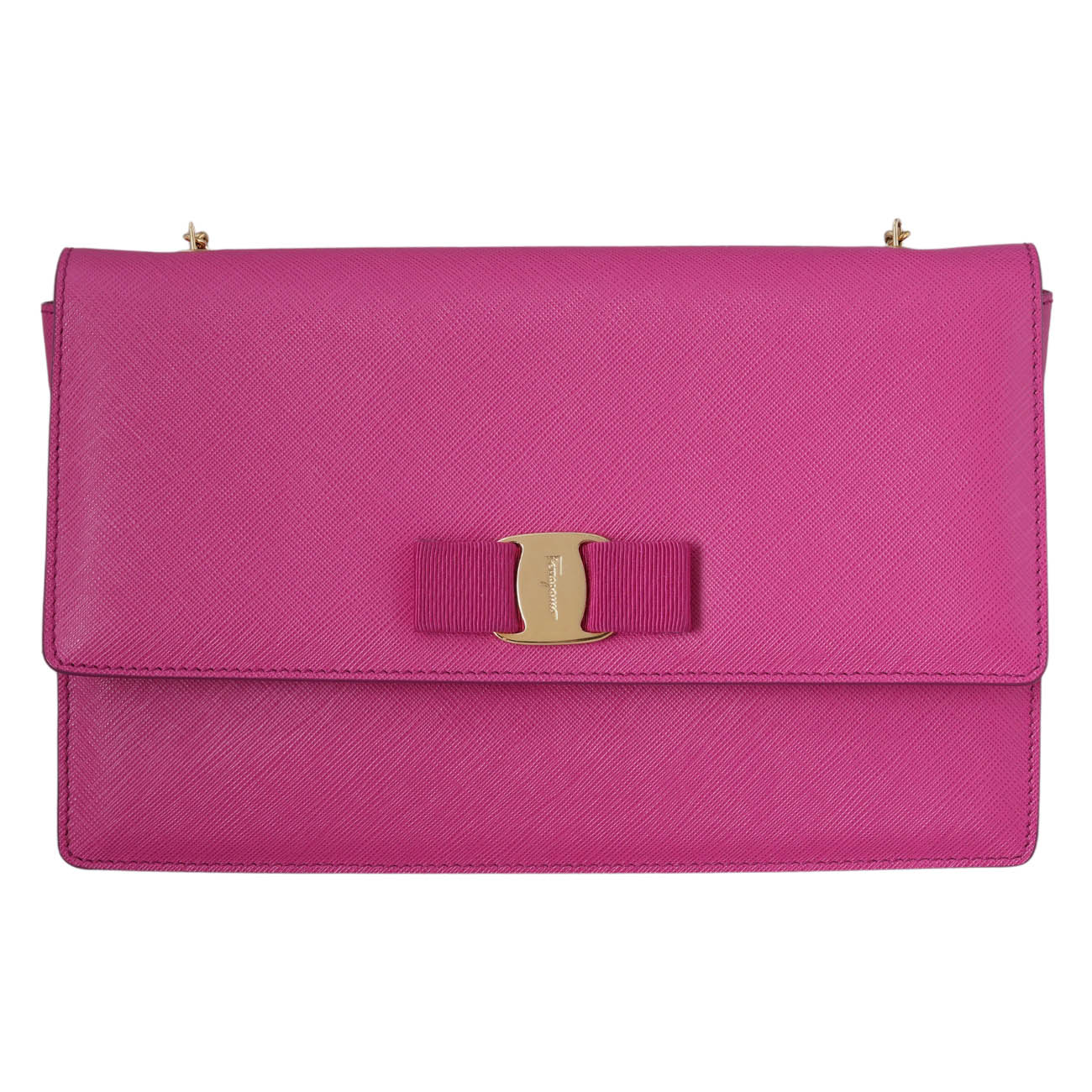 FERRAGAMO(USED)페레가모 간치니 바라리본 체인백