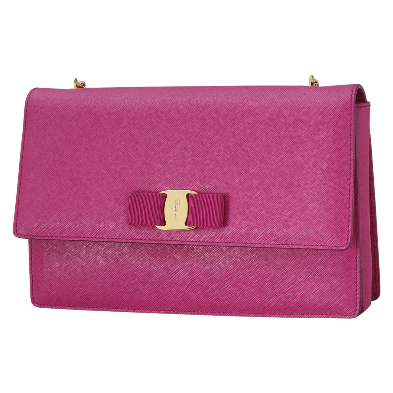 FERRAGAMO(USED)페레가모 간치니 바라리본 체인백