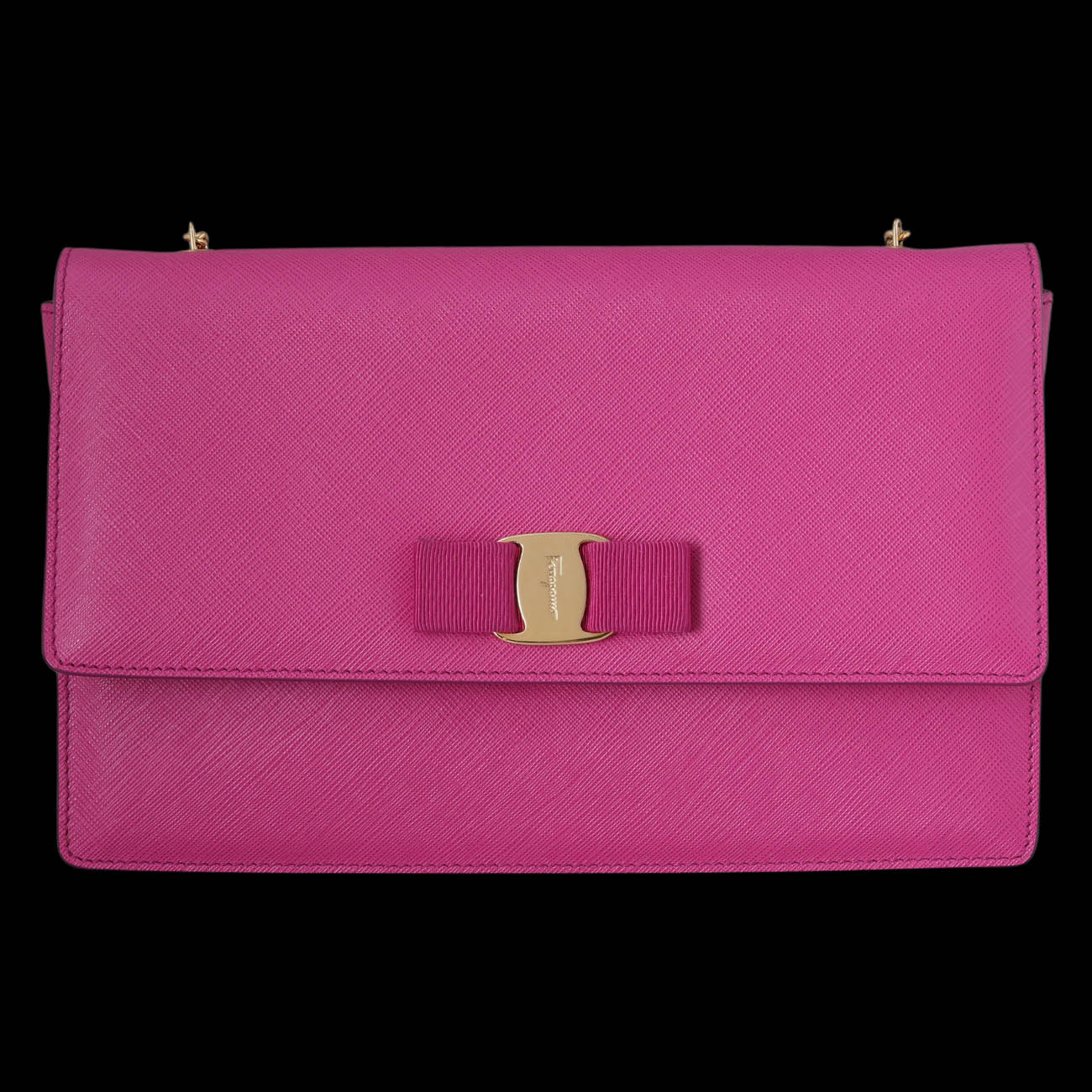 FERRAGAMO(USED)페레가모 간치니 바라리본 체인백