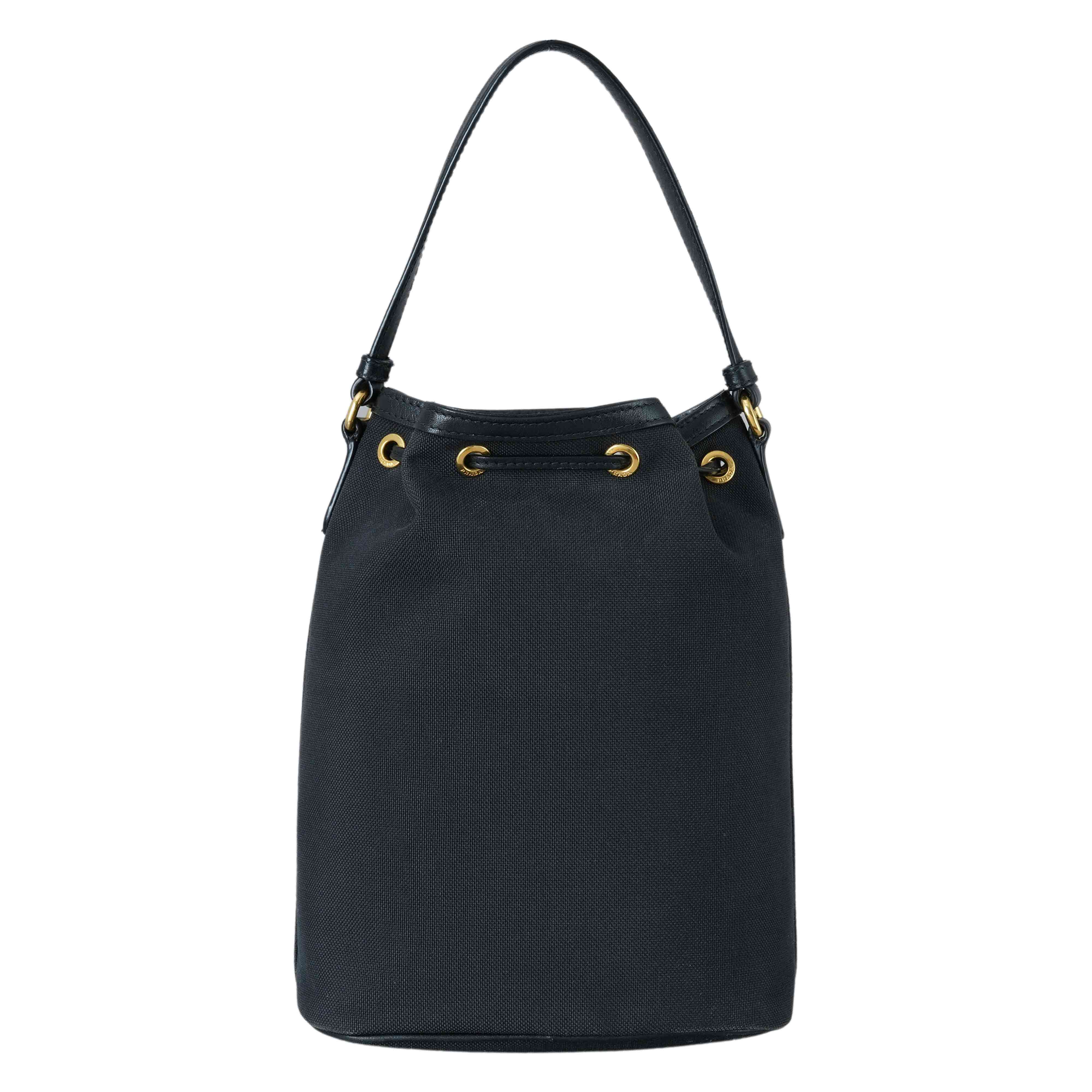 PRADA(USED)프라다 1BH038 블랙 레더 버킷백