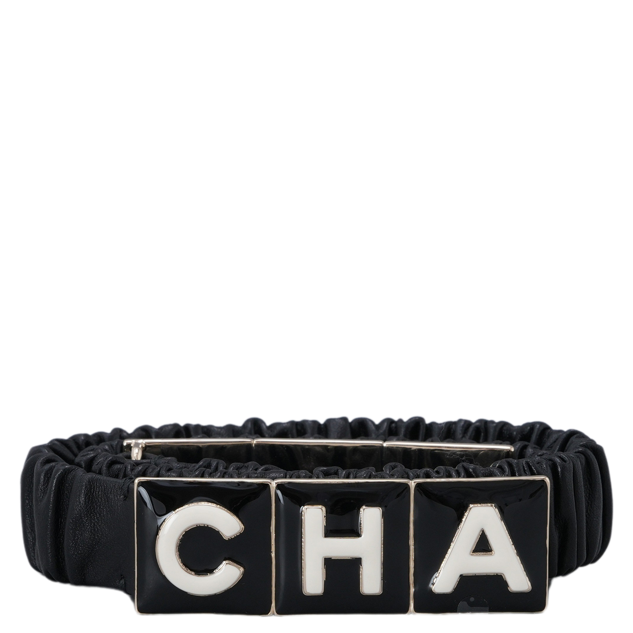 CHANEL(USED)샤넬 레터링 밴딩 벨트