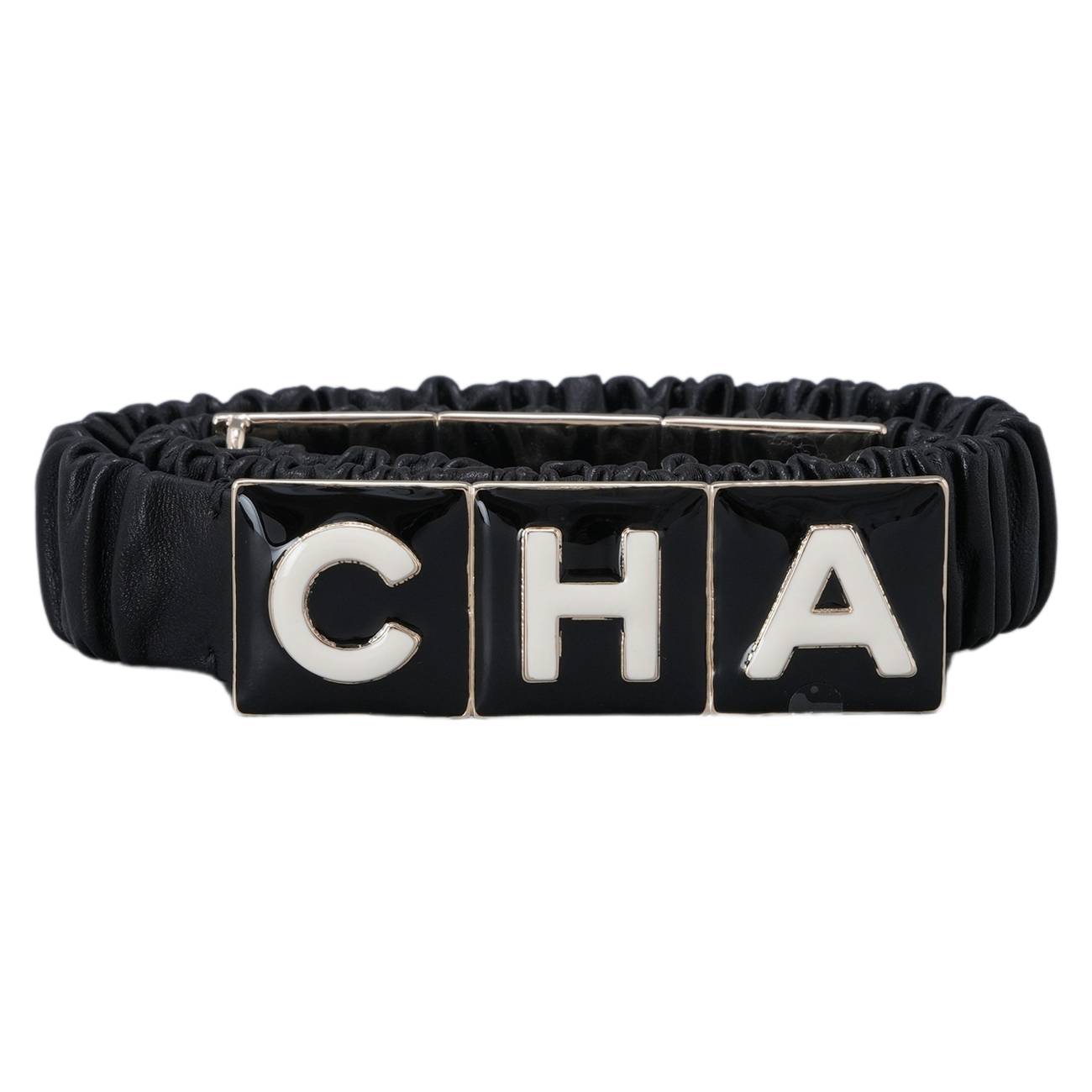 CHANEL(USED)샤넬 레터링 밴딩 벨트