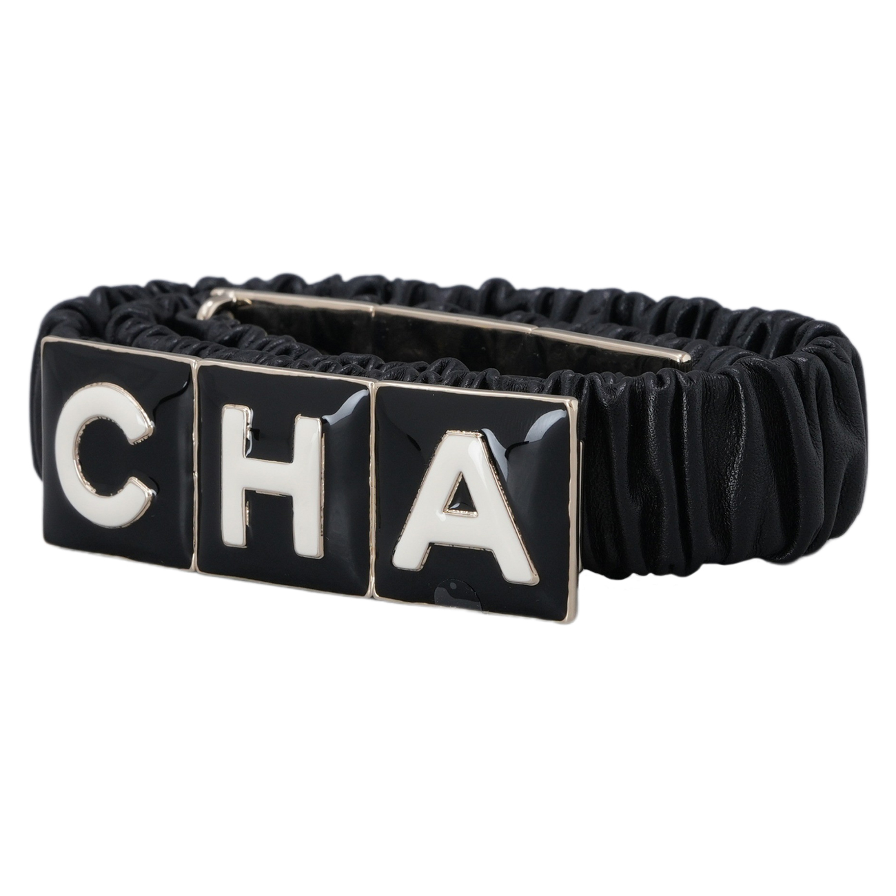 CHANEL(USED)샤넬 레터링 밴딩 벨트