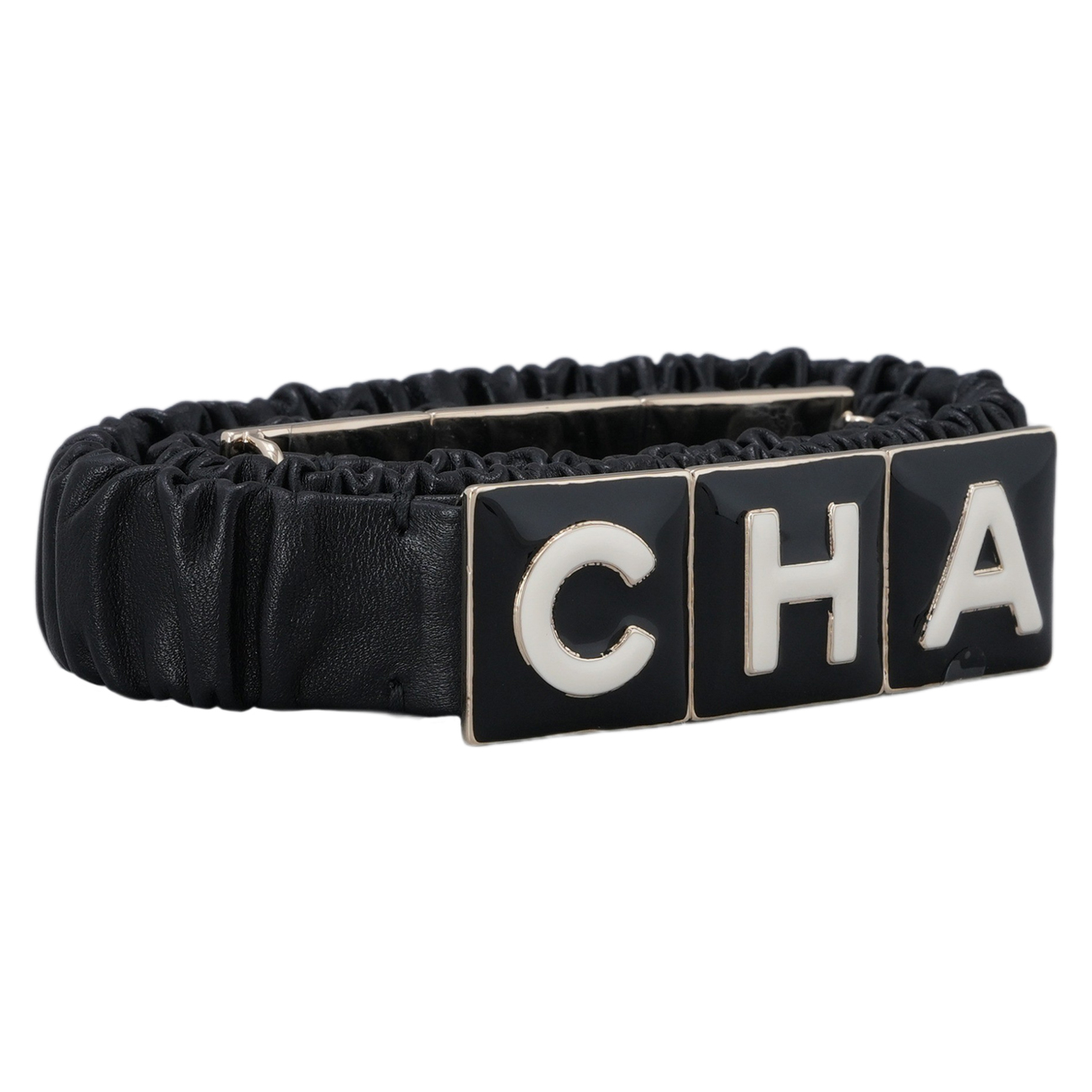 CHANEL(USED)샤넬 레터링 밴딩 벨트