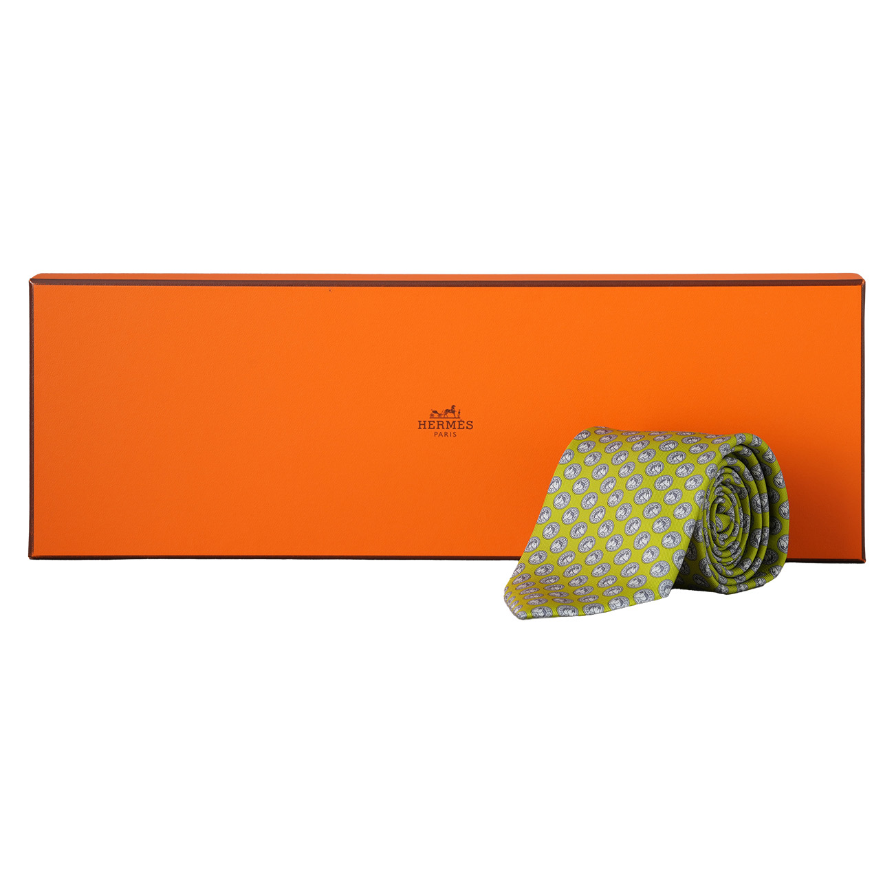 HERMES(USED)에르메스 홀스헤드 패턴 넥타이