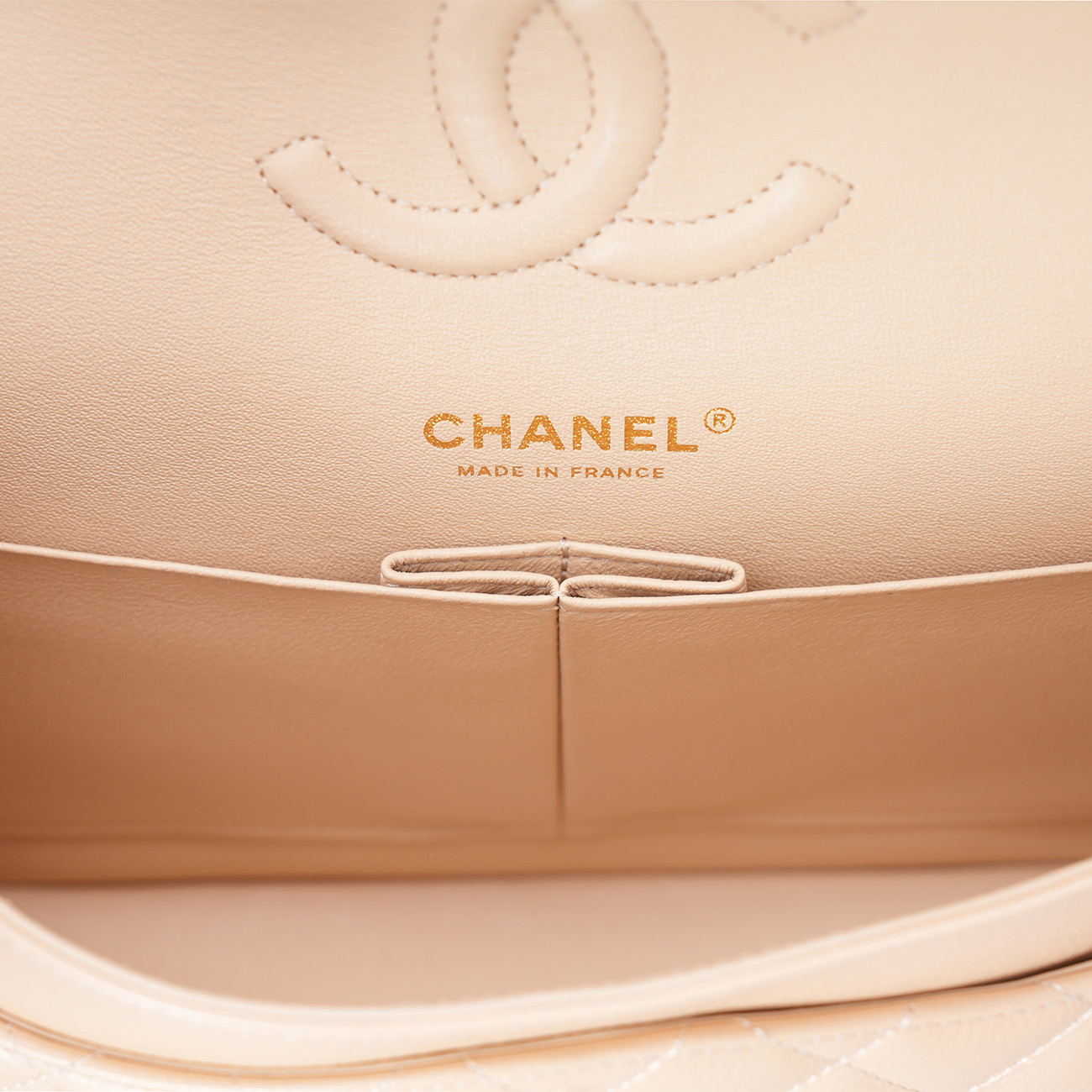 CHANEL(USED)샤넬 캐비어 클래식 베이지 미듐