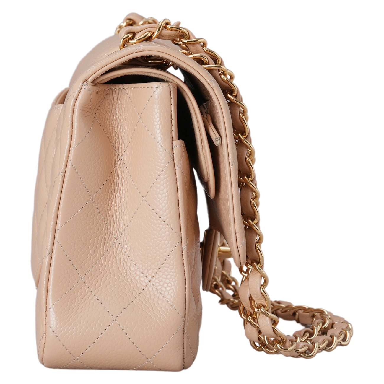 CHANEL(USED)샤넬 캐비어 클래식 베이지 미듐