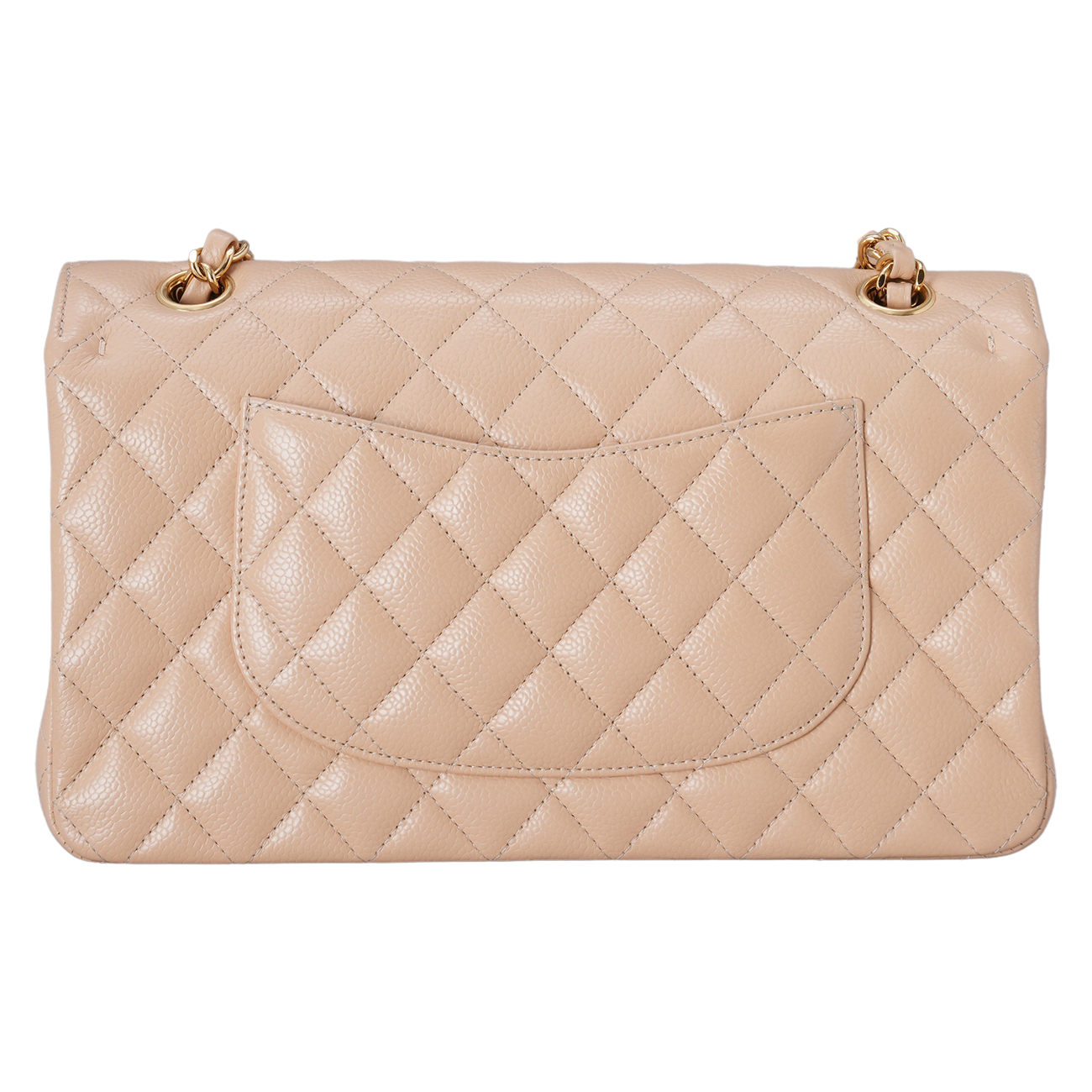 CHANEL(USED)샤넬 캐비어 클래식 베이지 미듐