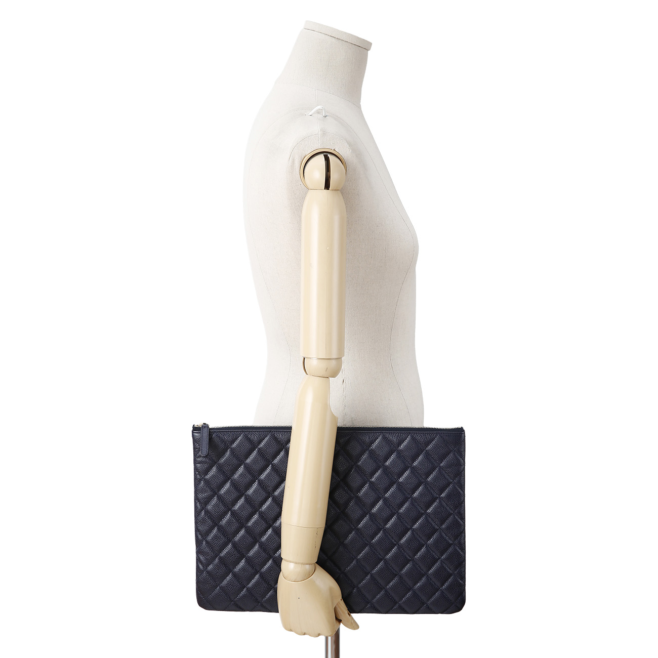 CHANEL(USED)샤넬 캐비어 클래식 클러치 라지
