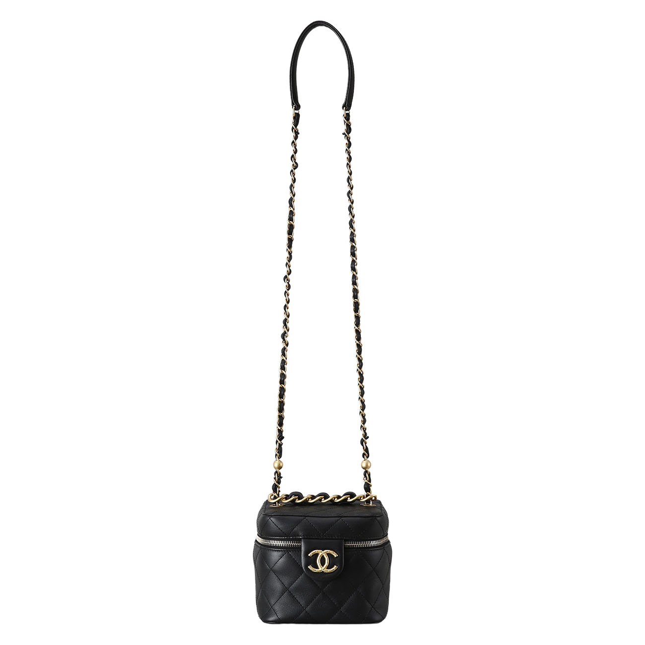 CHANEL(USED)샤넬 시즌 베니티 탑핸들 블랙