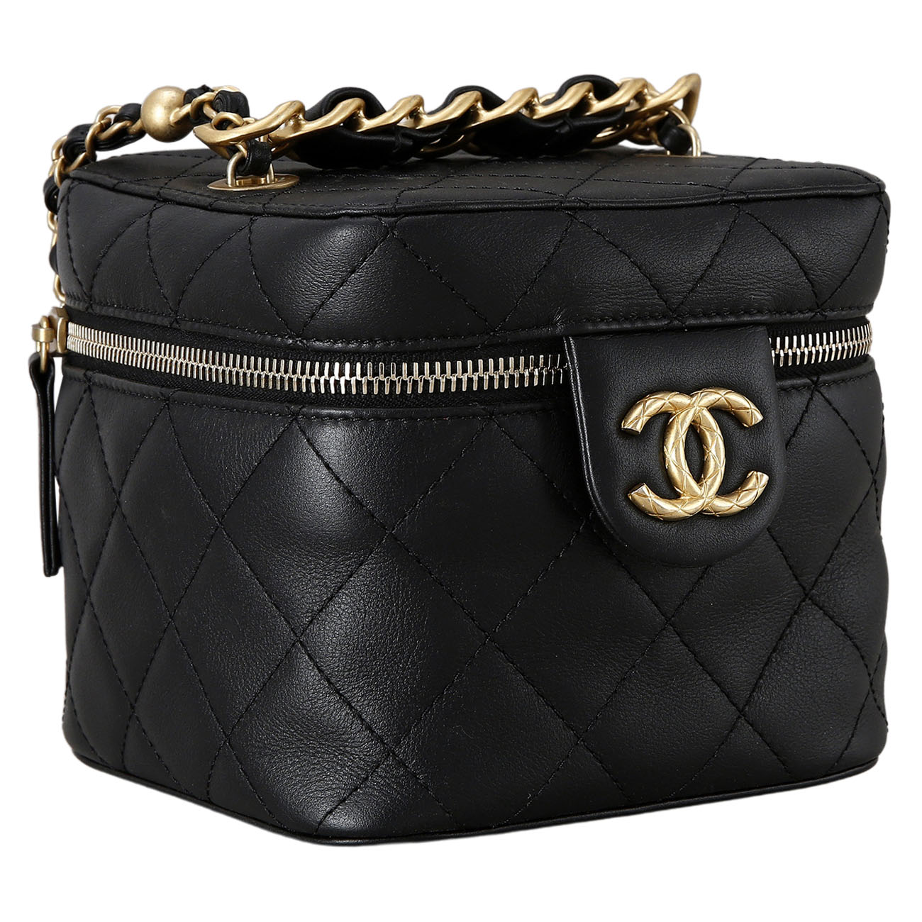 CHANEL(USED)샤넬 시즌 베니티 탑핸들 블랙