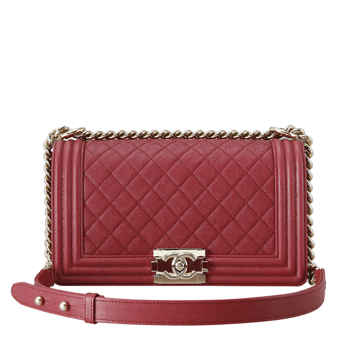 CHANEL(USED)샤넬 보이샤넬 캐비어 미듐